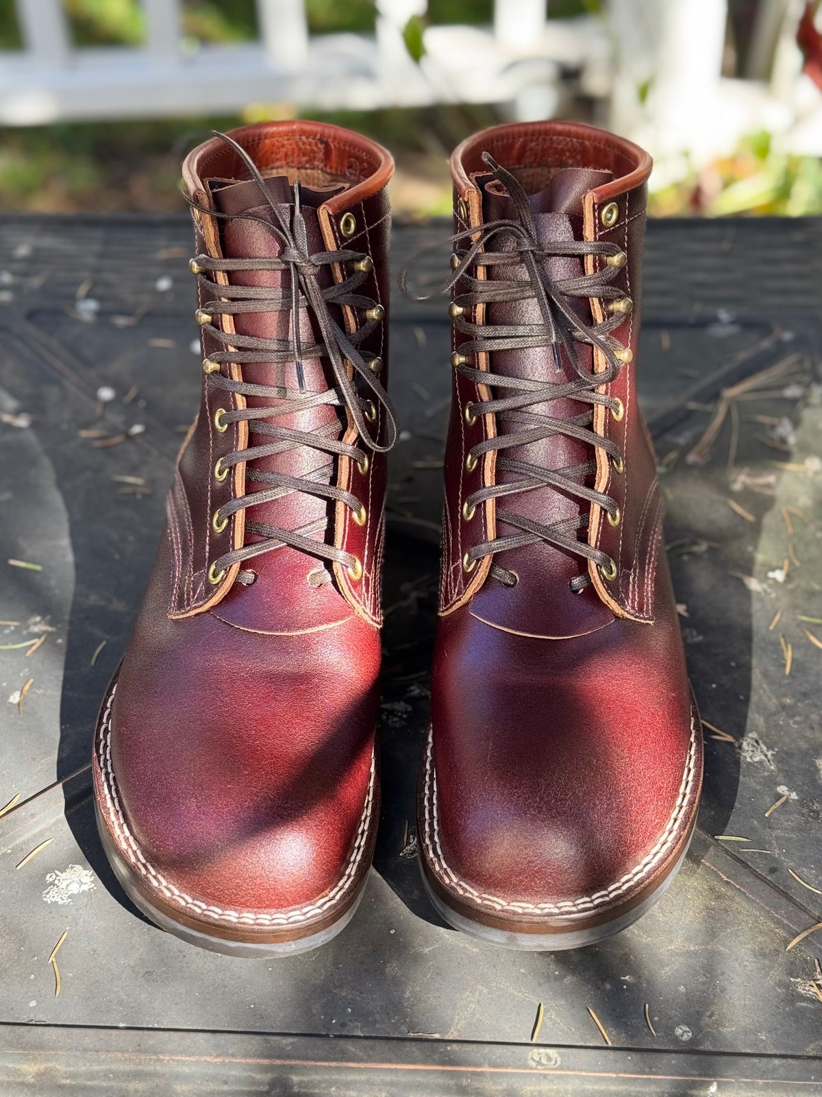 Photo by nvrp813 on November 1, 2024 of the Nicks MTO in Horween Tan Waxed Flesh.