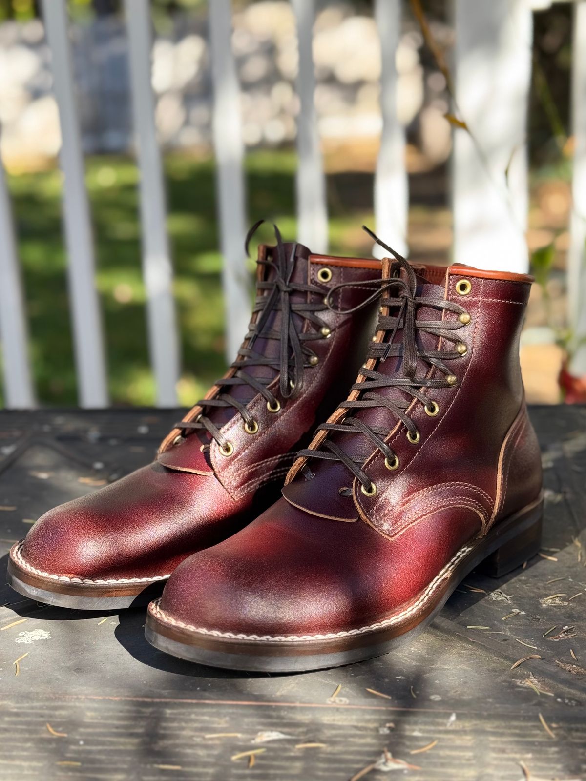 Photo by nvrp813 on November 1, 2024 of the Nicks MTO in Horween Tan Waxed Flesh.