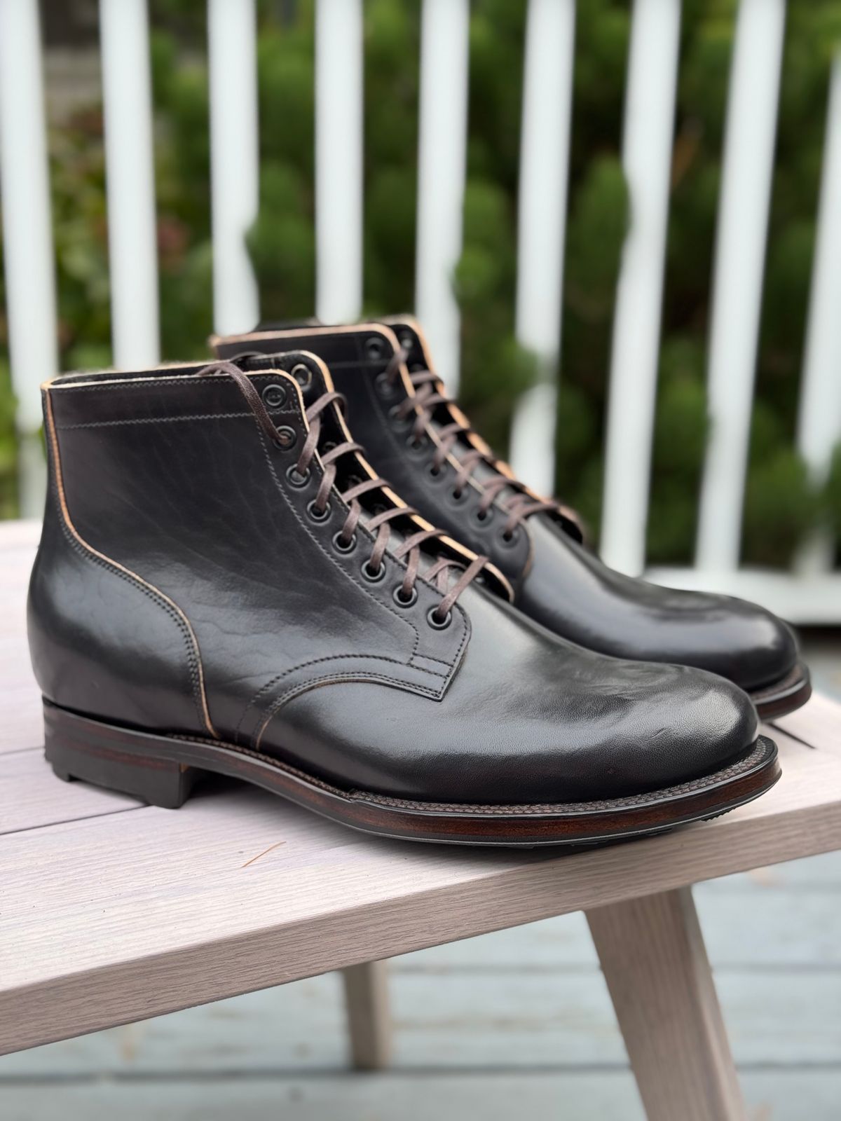 Photo by nvrp813 on October 3, 2024 of the Viberg Service Boot in Maryam Teacore Lucida Horsebutt.