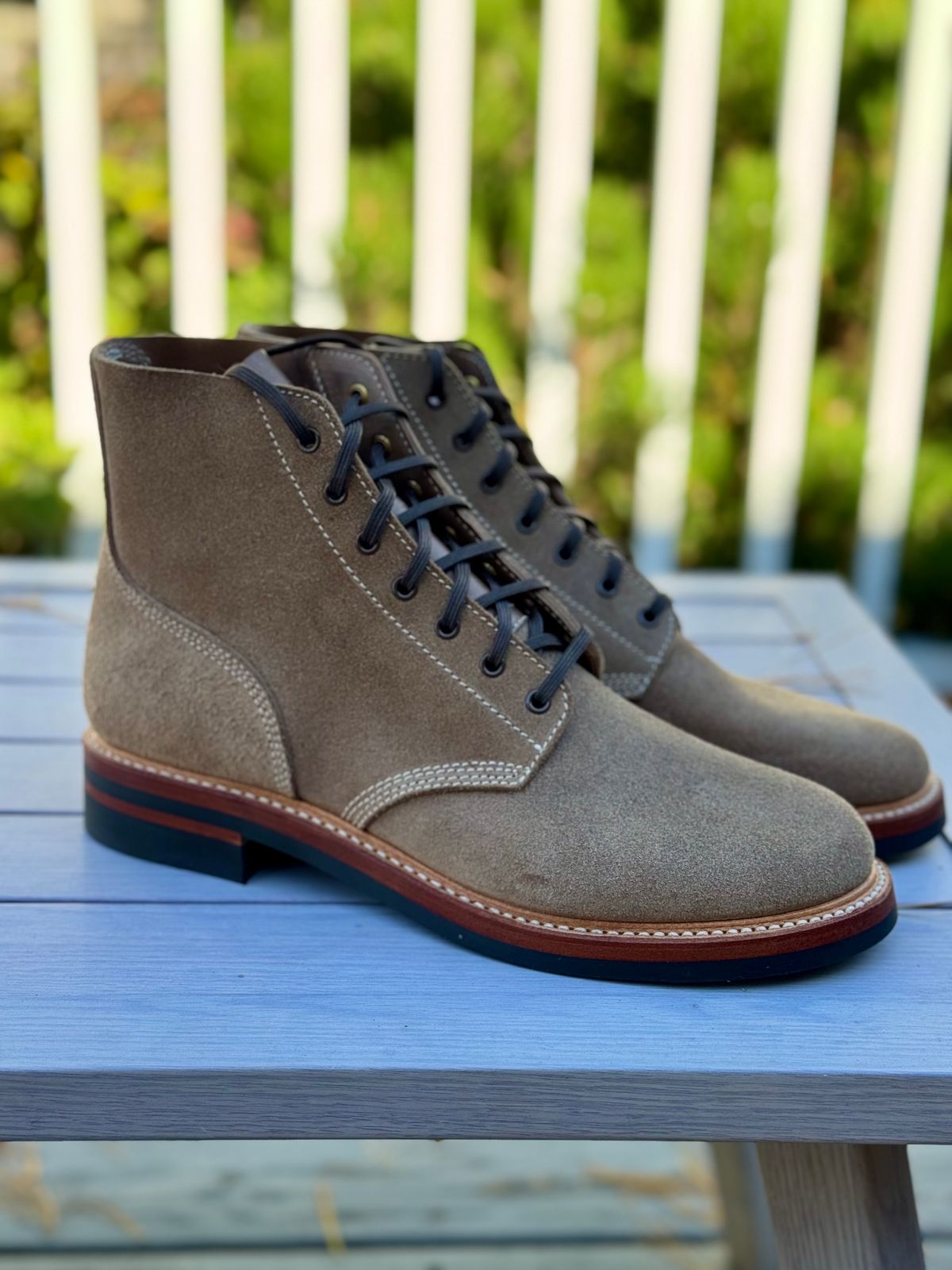 Photo by nvrp813 on October 8, 2024 of the John Lofgren M-43 Service Shoes in Horween Natural Chromexcel Roughout.