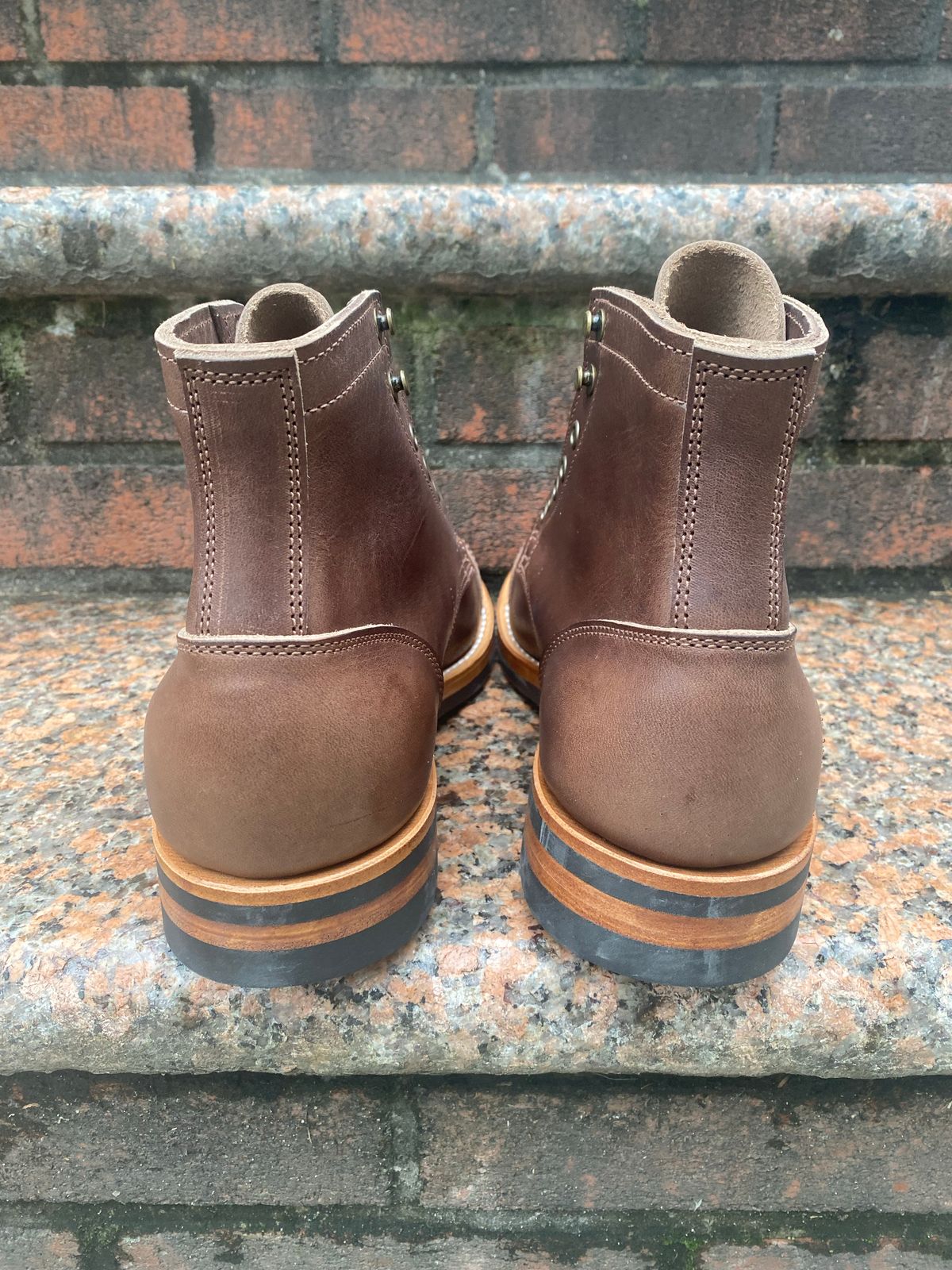 Photo by CHUNHWA on October 5, 2022 of the Truman Service Boot in Horween Walnut Cypress.