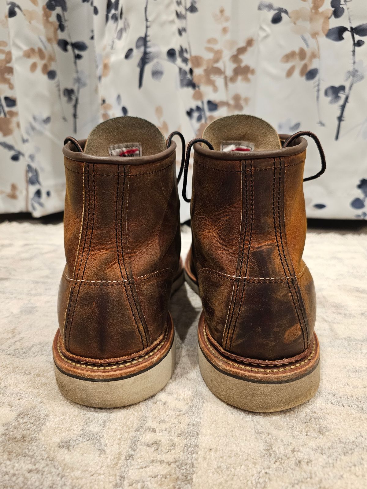 Photo by jtstav on April 6, 2023 of the Red Wing 6-Inch Classic Moc in S.B. Foot Copper Rough and Tough.