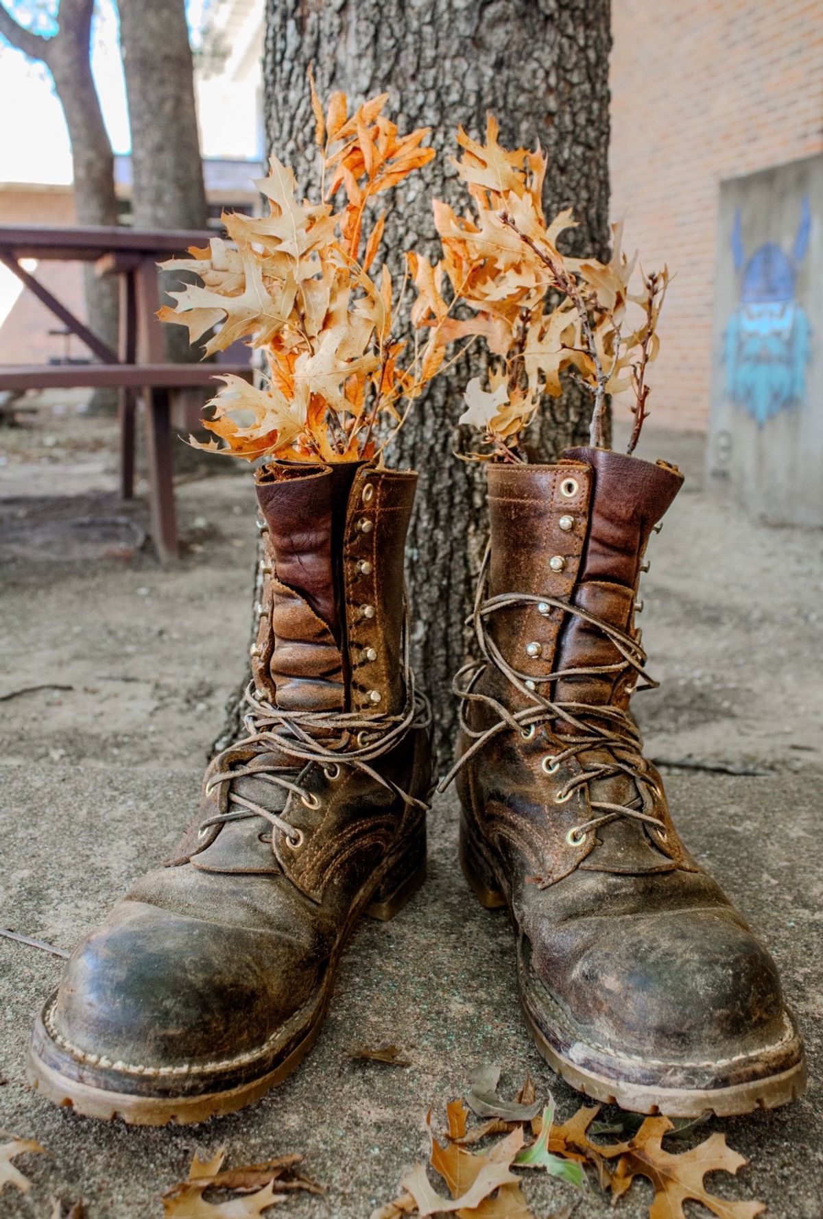 Photo by traceycortez on November 5, 2025 of the Frank's Boots Ground Pounder in Horween Natural Waxed Flesh.