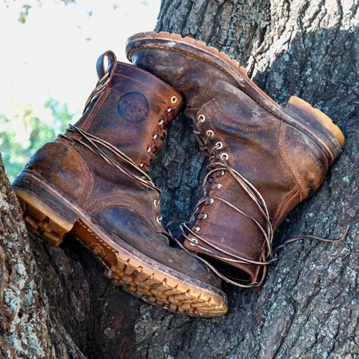 Photo by traceycortez on November 6, 2025 of the Frank's Boots Ground Pounder in Horween Natural Waxed Flesh.