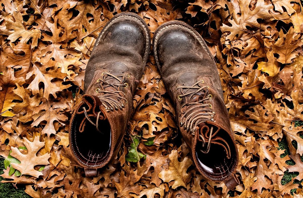 Photo by traceycortez on December 5, 2025 of the Frank's Boots Ground Pounder in Horween Natural Waxed Flesh.