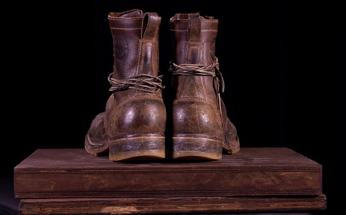 Photo by traceycortez on February 5, 2026 of the Frank's Boots Ground Pounder in Horween Natural Waxed Flesh.