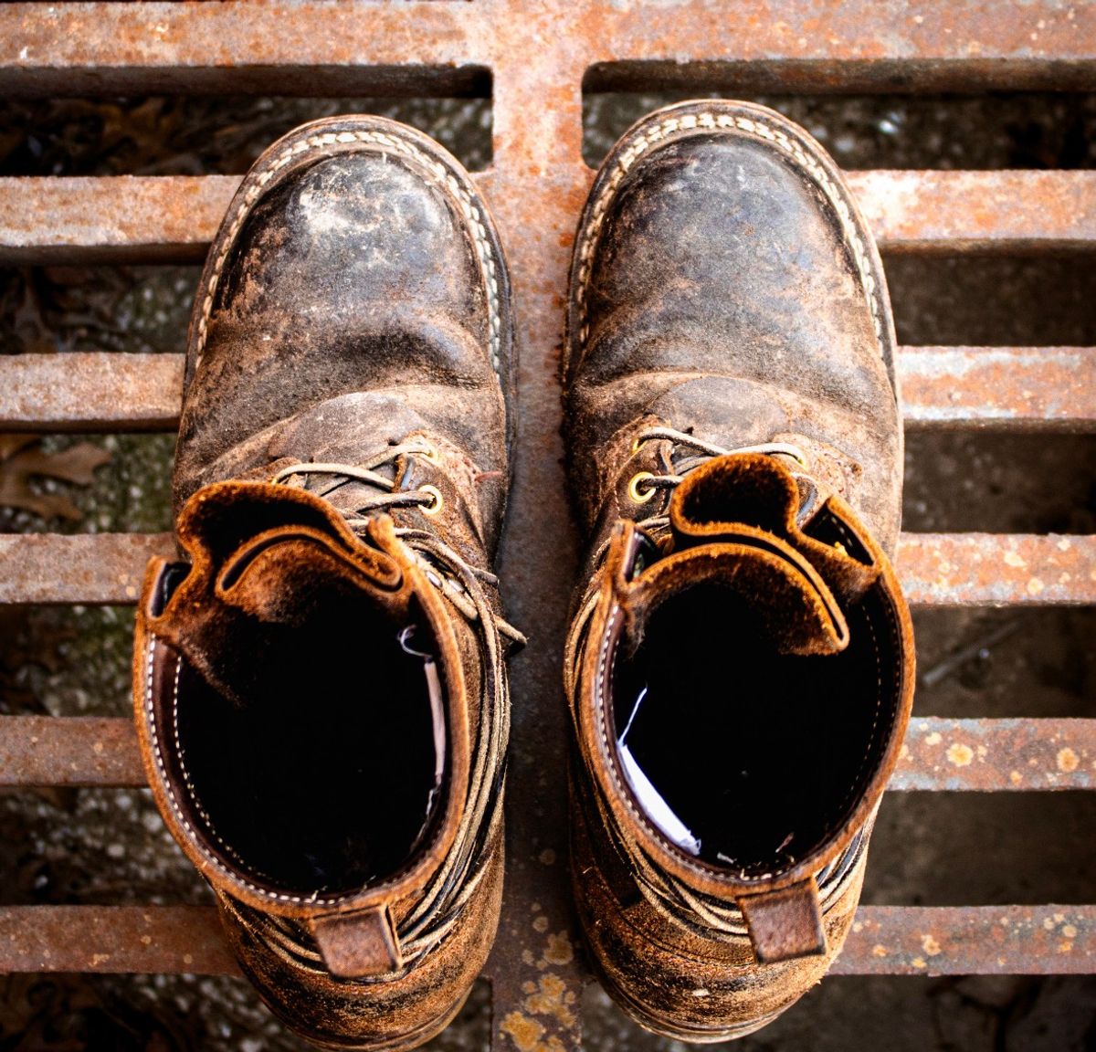 Photo by traceycortez on February 5, 2026 of the Frank's Boots Ground Pounder in Horween Natural Waxed Flesh.