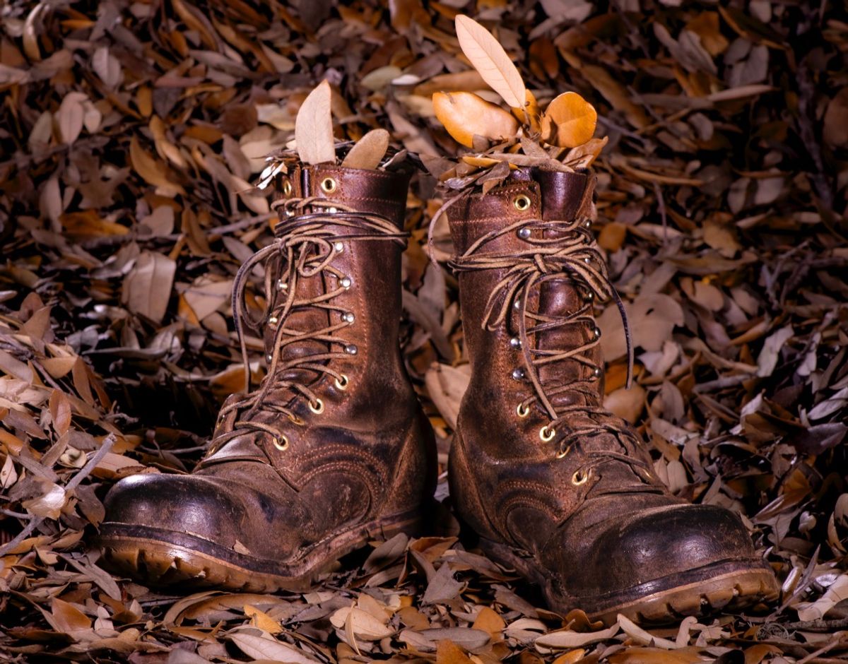 Photo by traceycortez on March 5, 2026 of the Frank's Boots Ground Pounder in Horween Natural Waxed Flesh.