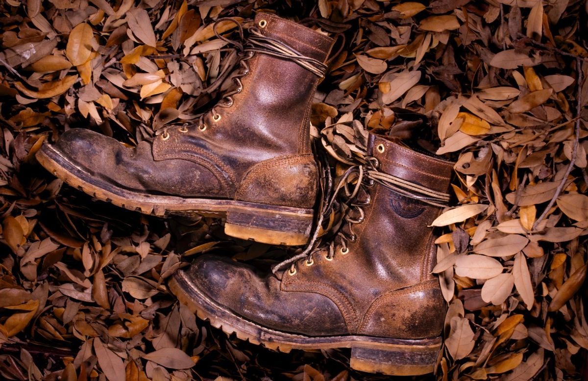 Photo by traceycortez on March 5, 2026 of the Frank's Boots Ground Pounder in Horween Natural Waxed Flesh.