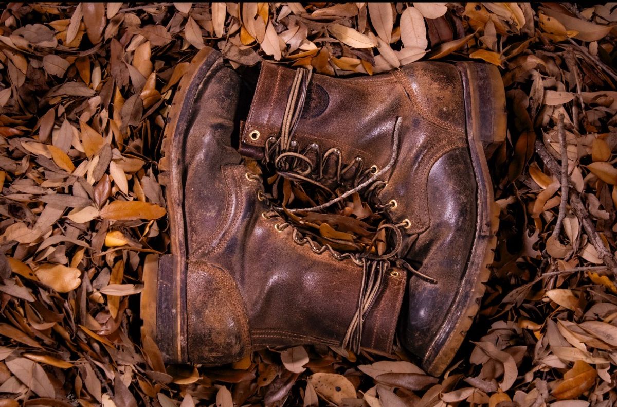 Photo by traceycortez on March 5, 2026 of the Frank's Boots Ground Pounder in Horween Natural Waxed Flesh.