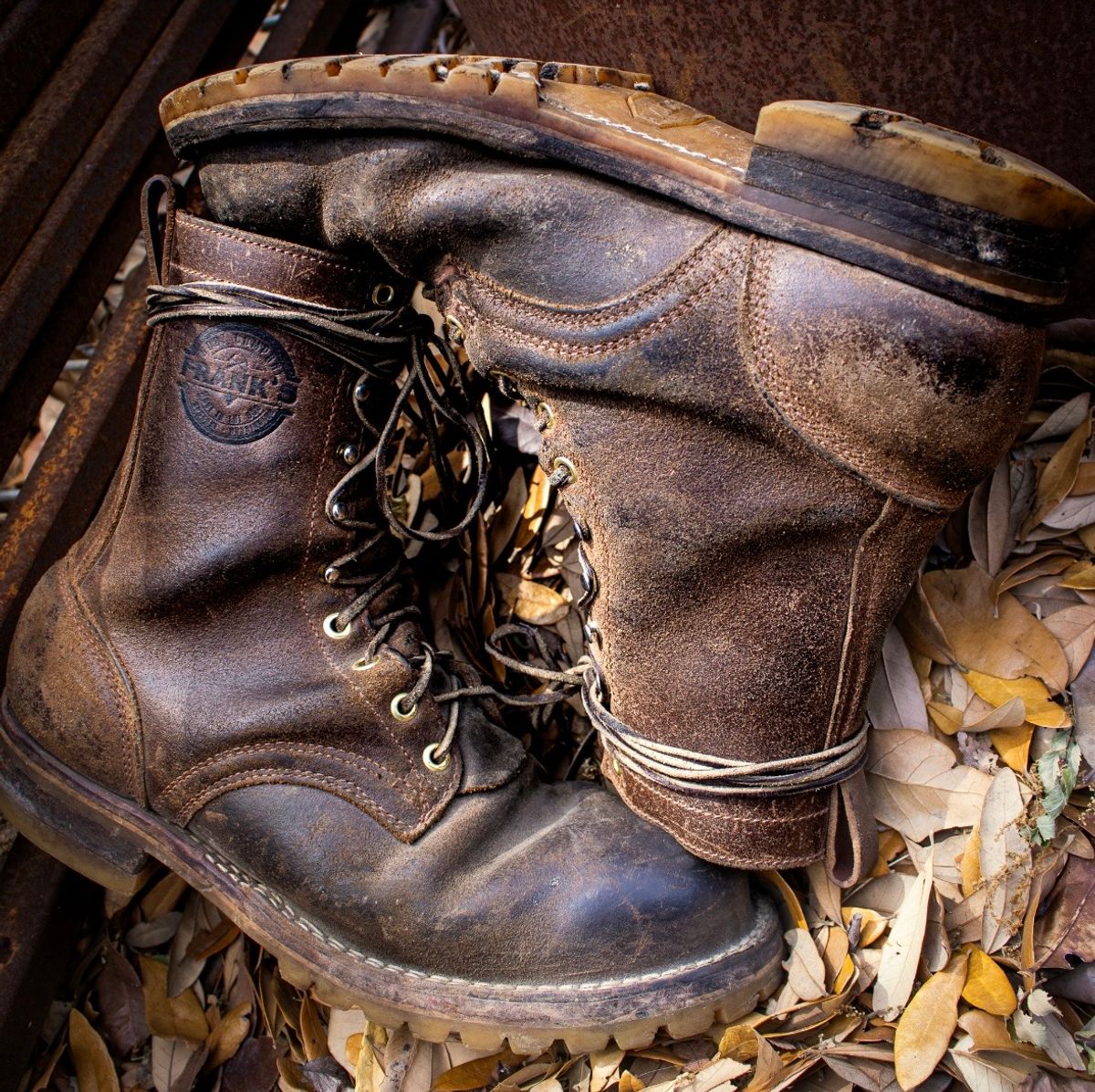 Photo by traceycortez on April 3, 2026 of the Frank's Boots Ground Pounder in Horween Natural Waxed Flesh.