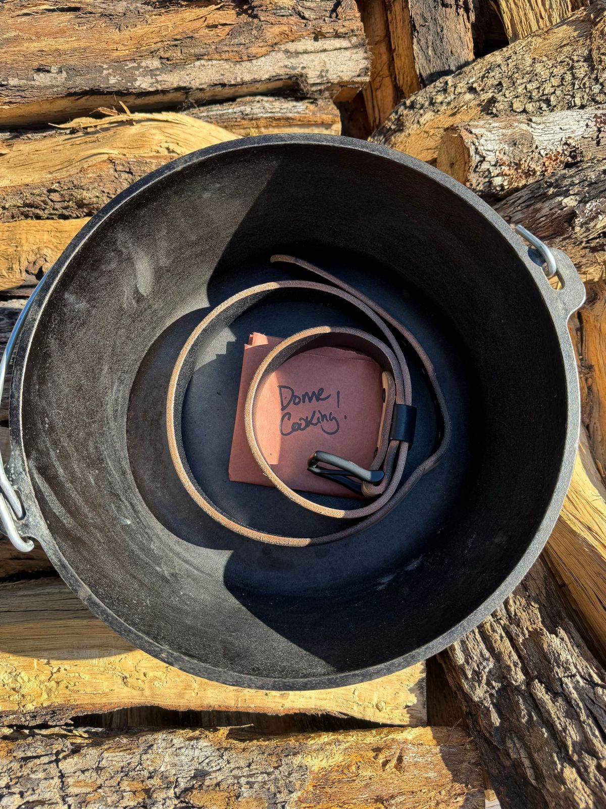 Photo by traceycortez on November 4, 2025 of the Nicks Natural/Blackout - Heavy Duty Work Belt in Wickett & Craig Natural Veg Tan & Wickett & Craig Natural Veg Tan Overdyed Black.