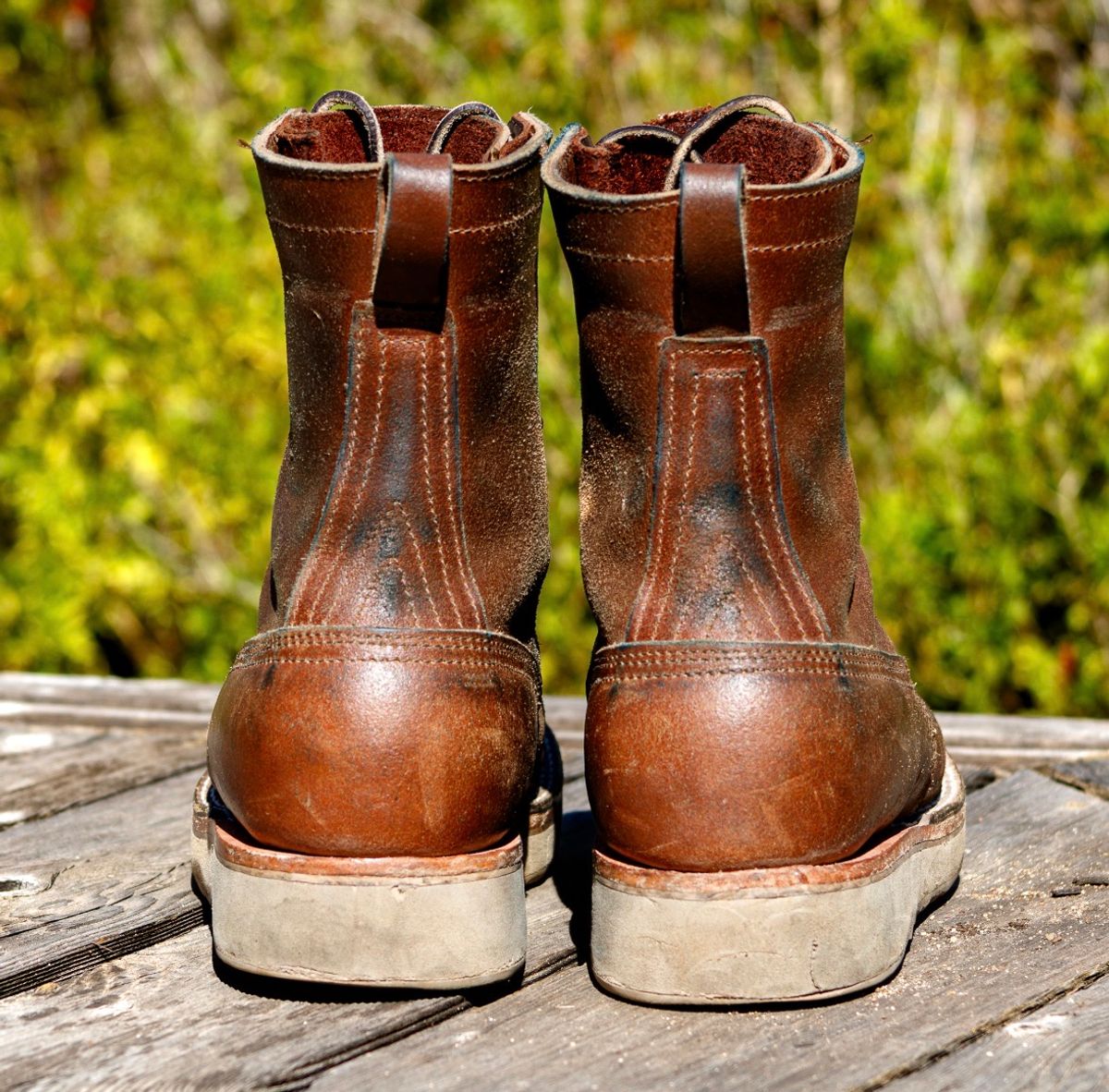 Photo by traceycortez on November 5, 2025 of the Nicks Moc Toe HD in Horween Ember Waxed flesh.