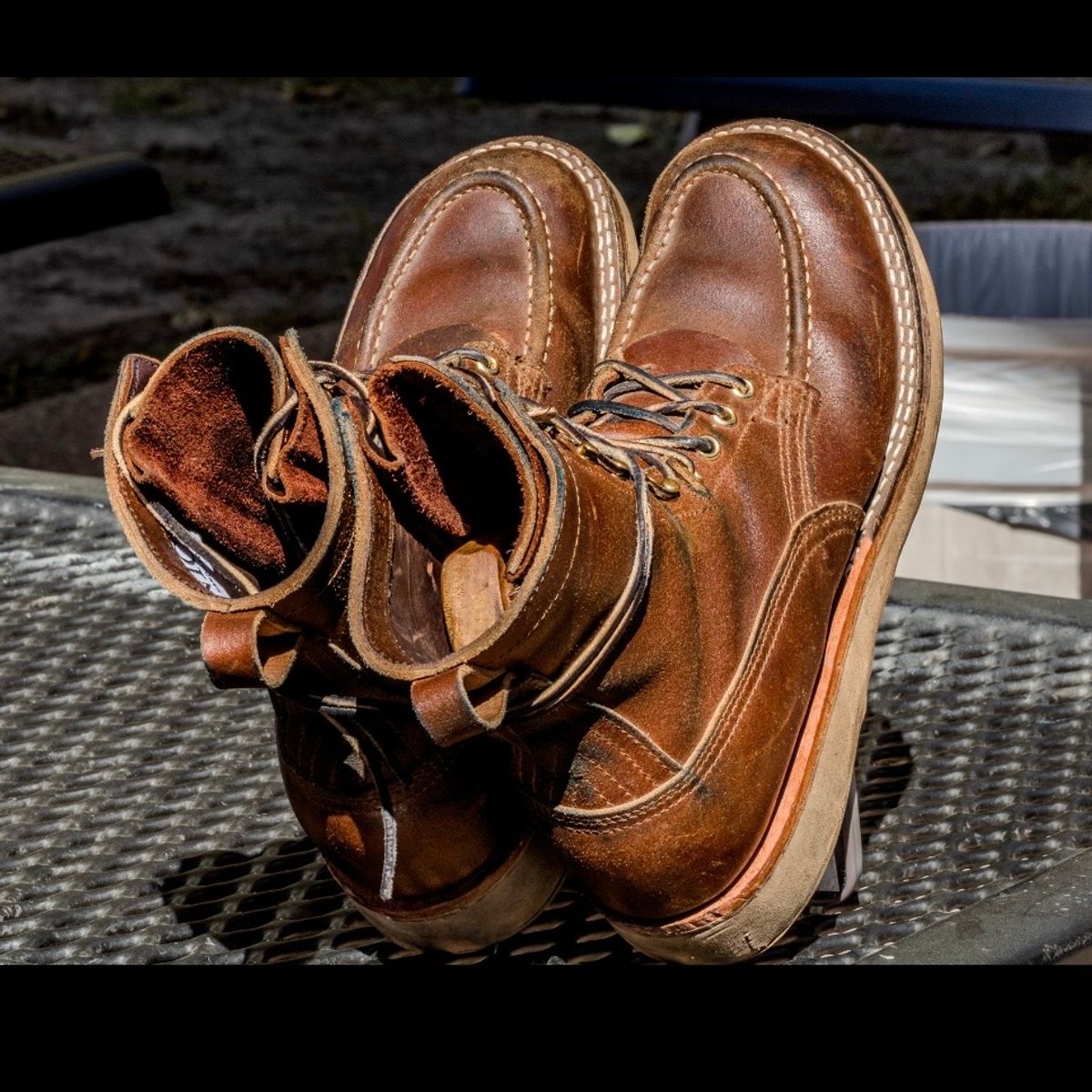 Photo by traceycortez on November 5, 2025 of the Nicks Moc Toe HD in Horween Ember Waxed flesh.