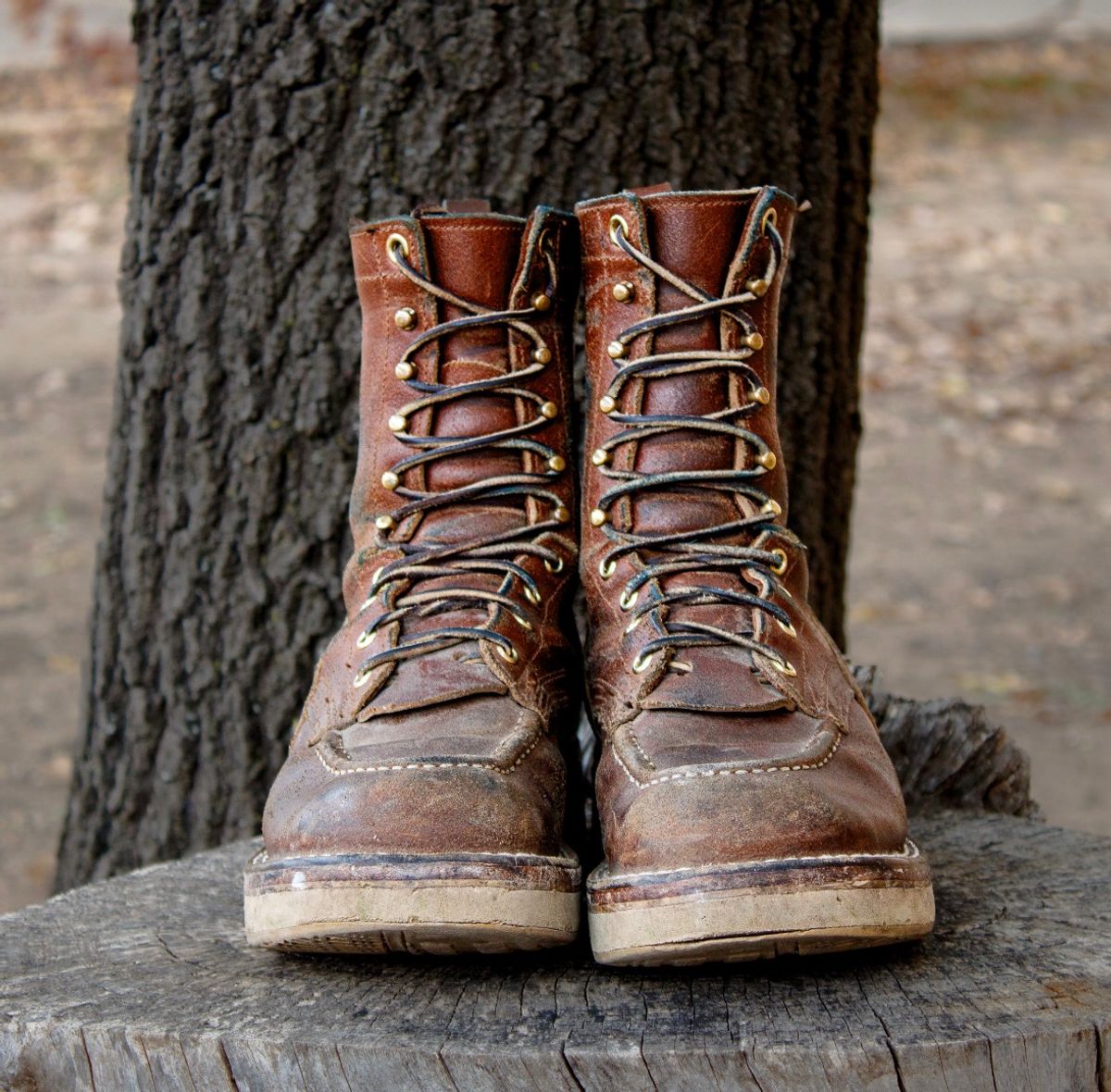 Photo by traceycortez on December 5, 2025 of the Nicks Moc Toe HD in Horween Ember Waxed flesh.
