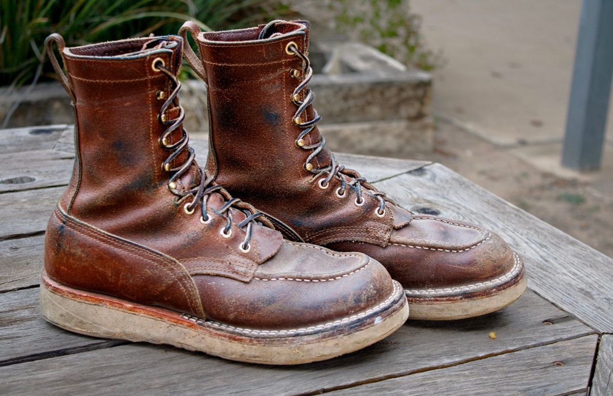 Photo by traceycortez on December 5, 2025 of the Nicks Moc Toe HD in Horween Ember Waxed flesh.