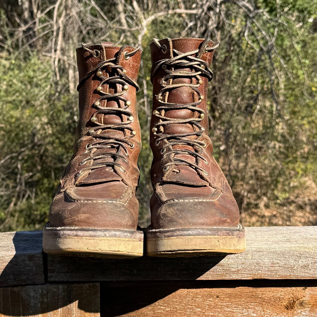 Photo by traceycortez on January 4, 2026 of the Nicks Moc Toe HD in Horween Ember Waxed flesh.