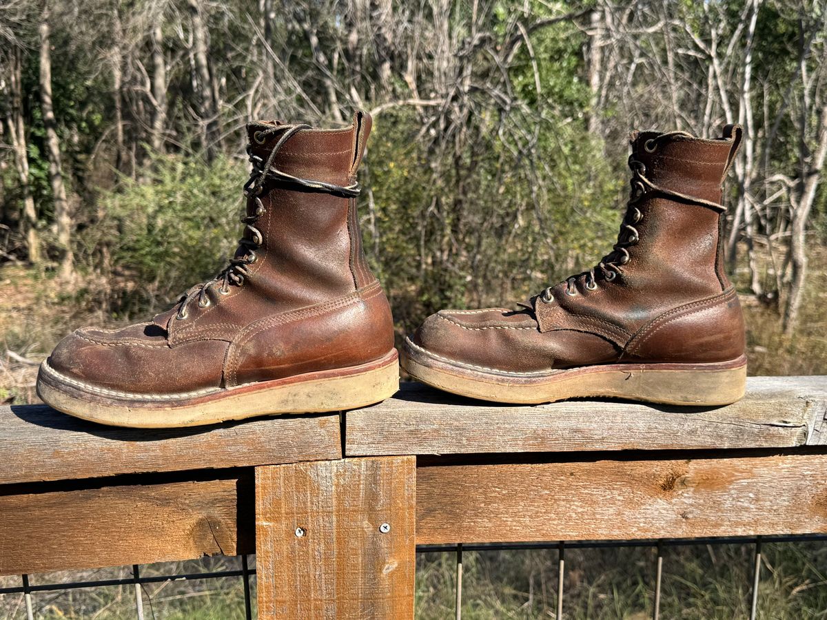 Photo by traceycortez on January 4, 2026 of the Nicks Moc Toe HD in Horween Ember Waxed flesh.