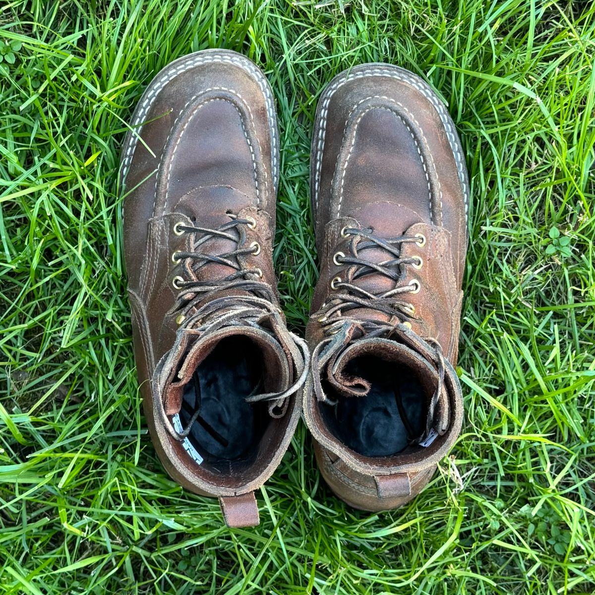 Photo by traceycortez on January 4, 2026 of the Nicks Moc Toe HD in Horween Ember Waxed flesh.