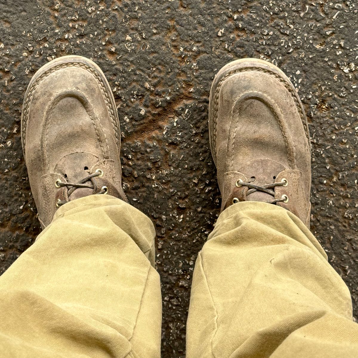 Photo by traceycortez on January 20, 2026 of the Nicks Moc Toe HD in Horween Ember Waxed flesh.