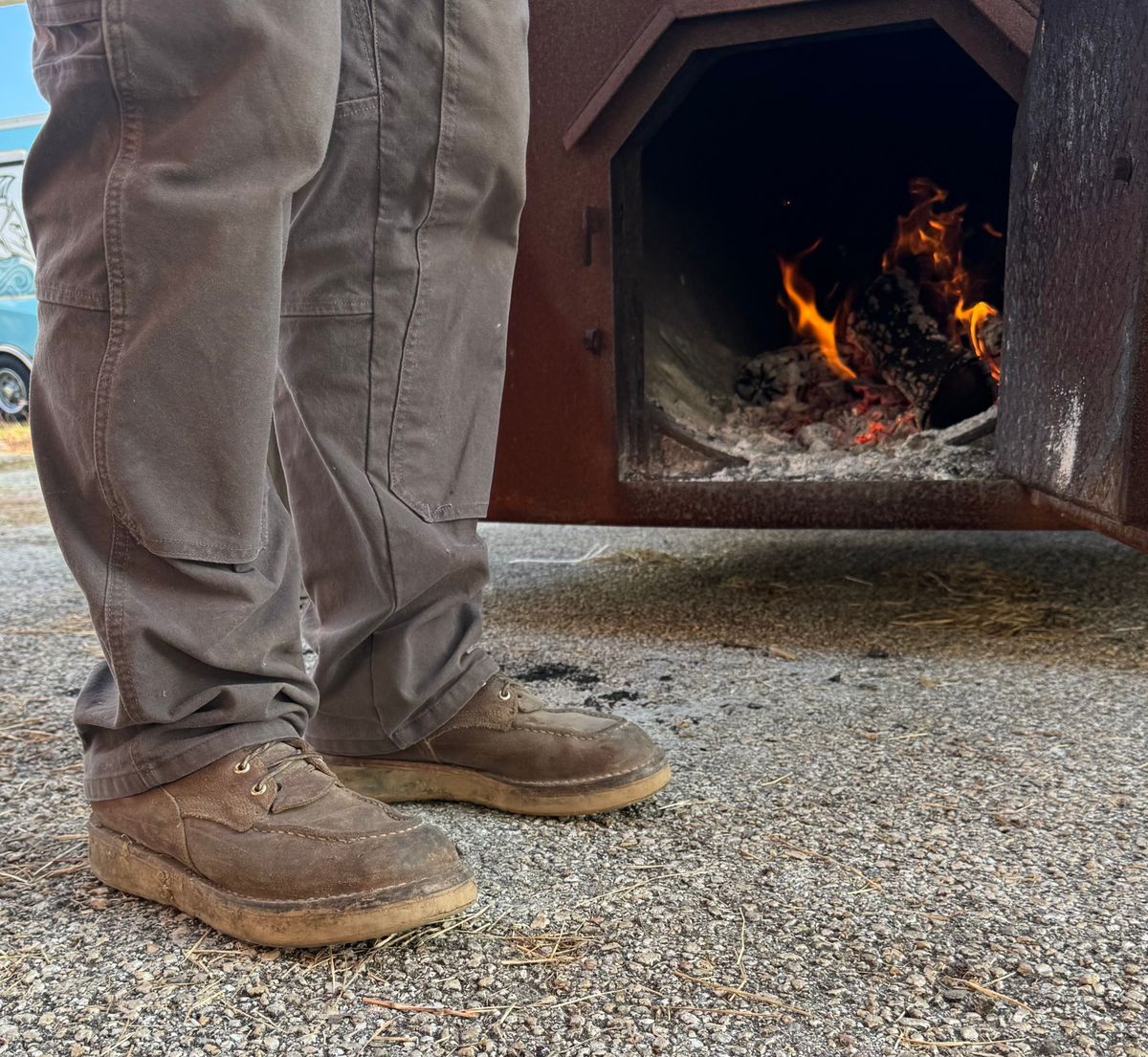 Photo by traceycortez on January 22, 2026 of the Nicks Moc Toe HD in Horween Ember Waxed flesh.