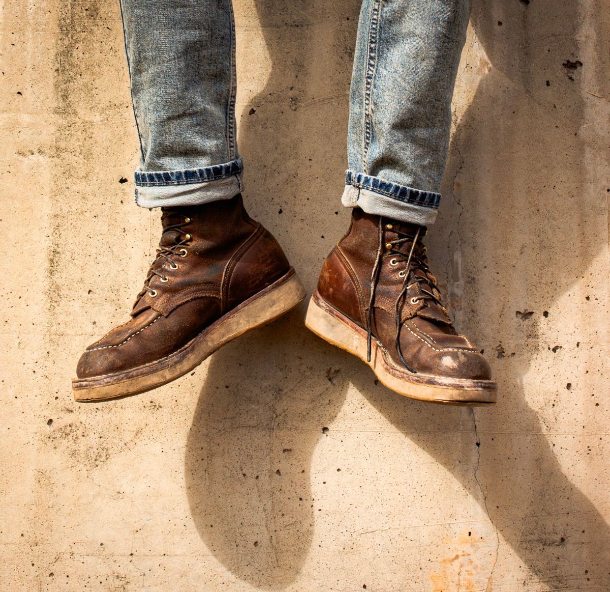 Photo by traceycortez on February 5, 2026 of the Nicks Moc Toe HD in Horween Ember Waxed flesh.