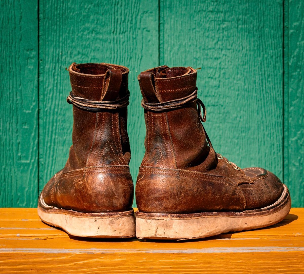 Photo by traceycortez on March 5, 2026 of the Nicks Moc Toe HD in Horween Ember Waxed flesh.
