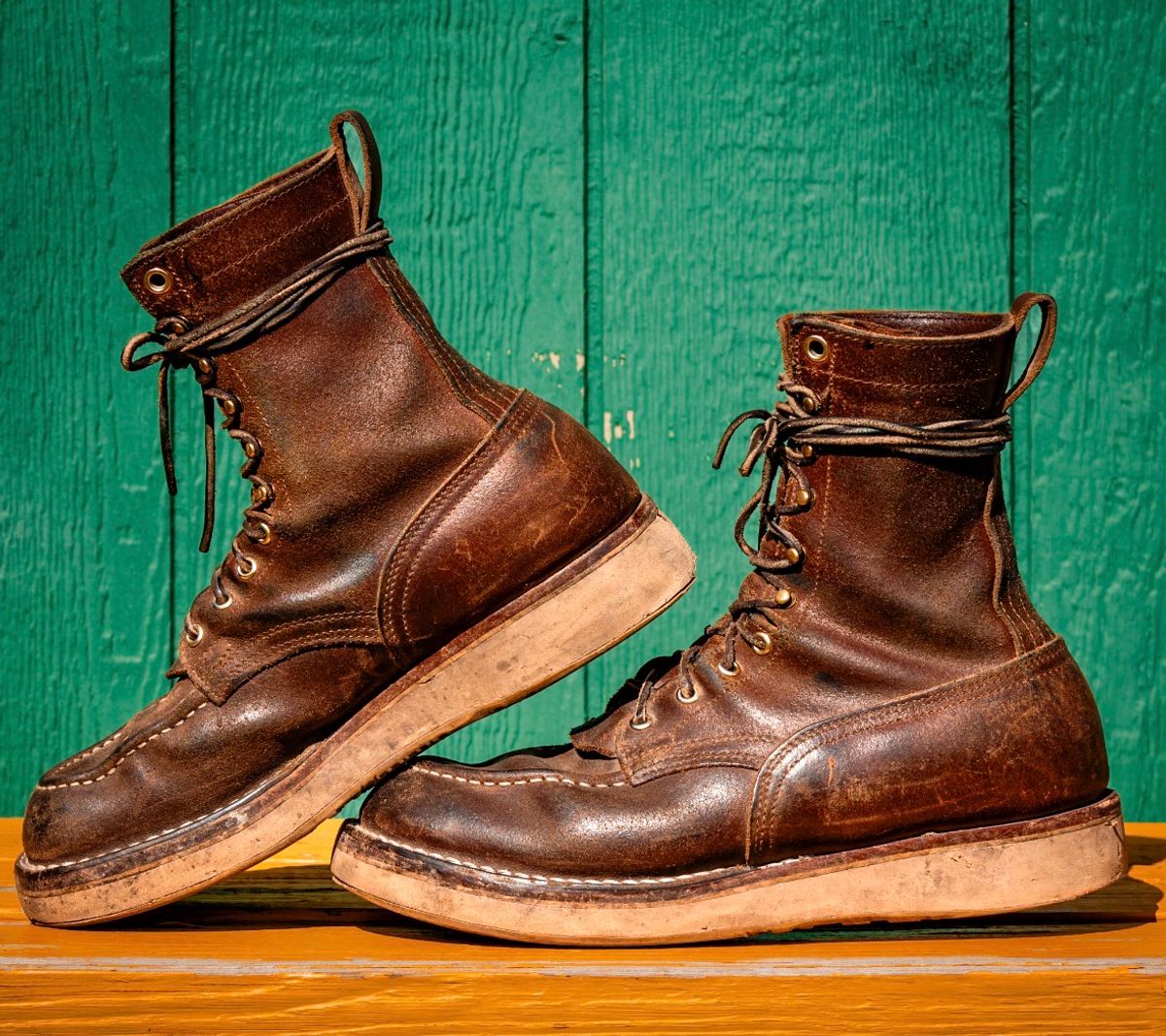 Photo by traceycortez on March 5, 2026 of the Nicks Moc Toe HD in Horween Ember Waxed flesh.