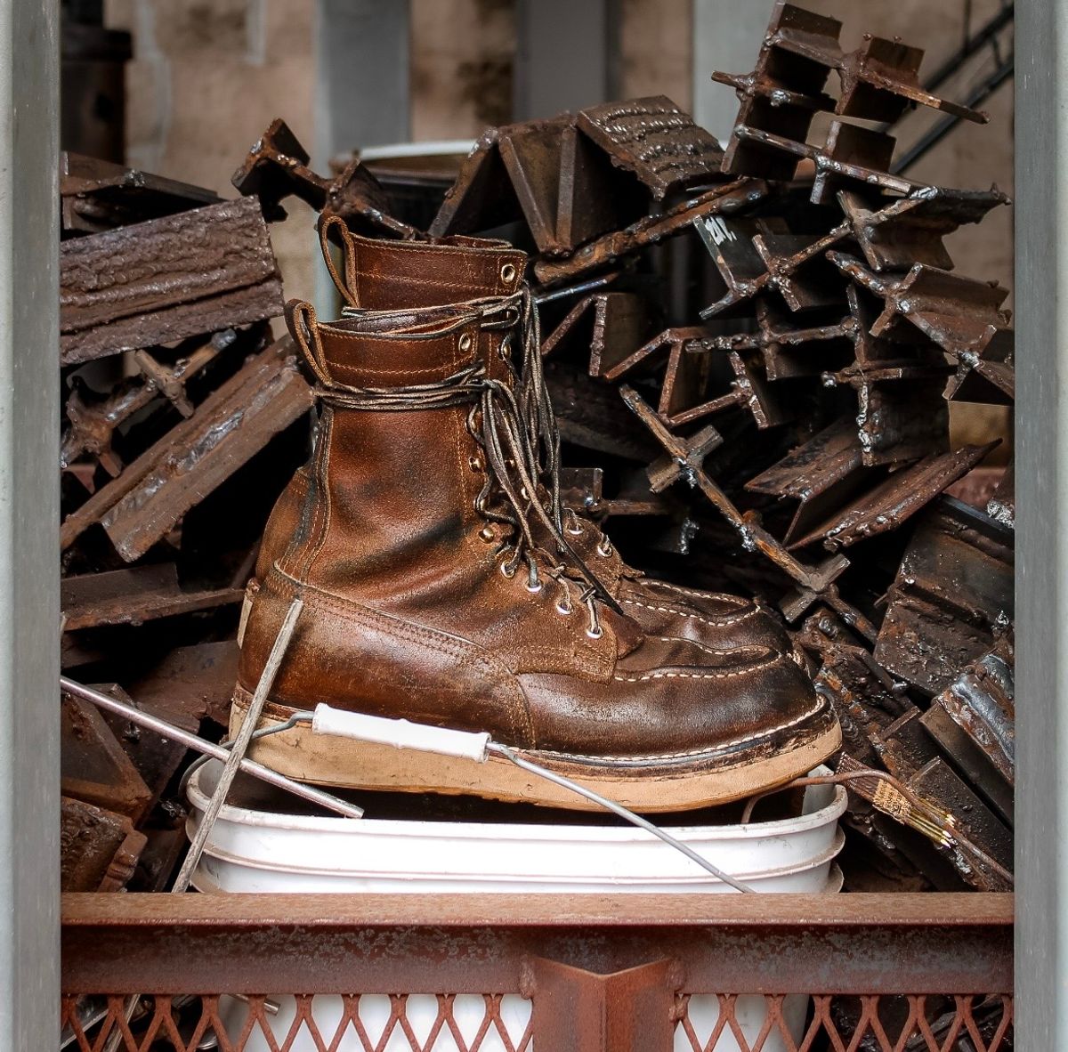 Photo by traceycortez on April 3, 2026 of the Nicks Moc Toe HD in Horween Ember Waxed flesh.