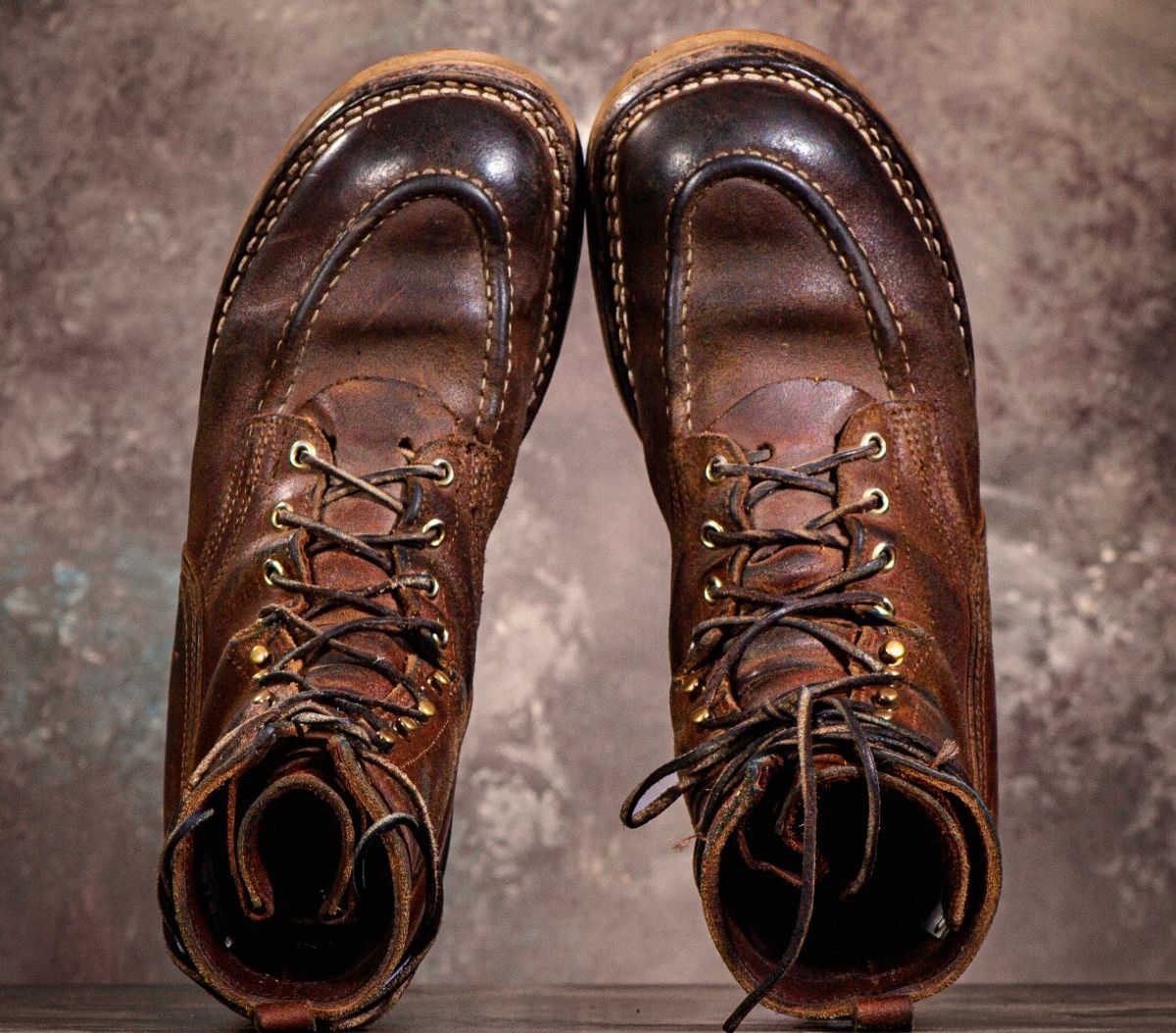 Photo by traceycortez on April 3, 2026 of the Nicks Moc Toe HD in Horween Ember Waxed flesh.