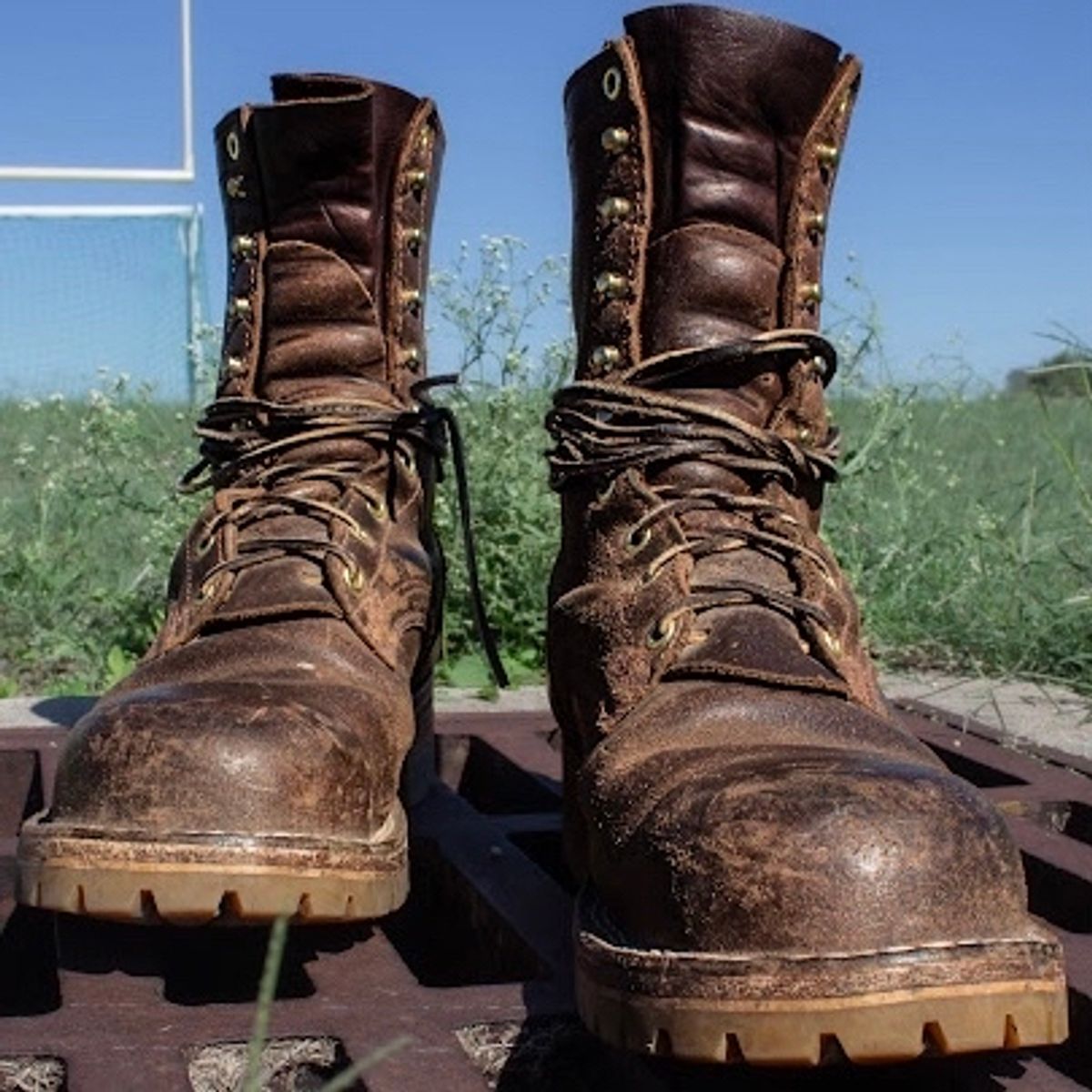Photo by traceycortez on November 5, 2023 of the Frank's Boots Ground Pounder in Horween Natural Waxed Flesh.