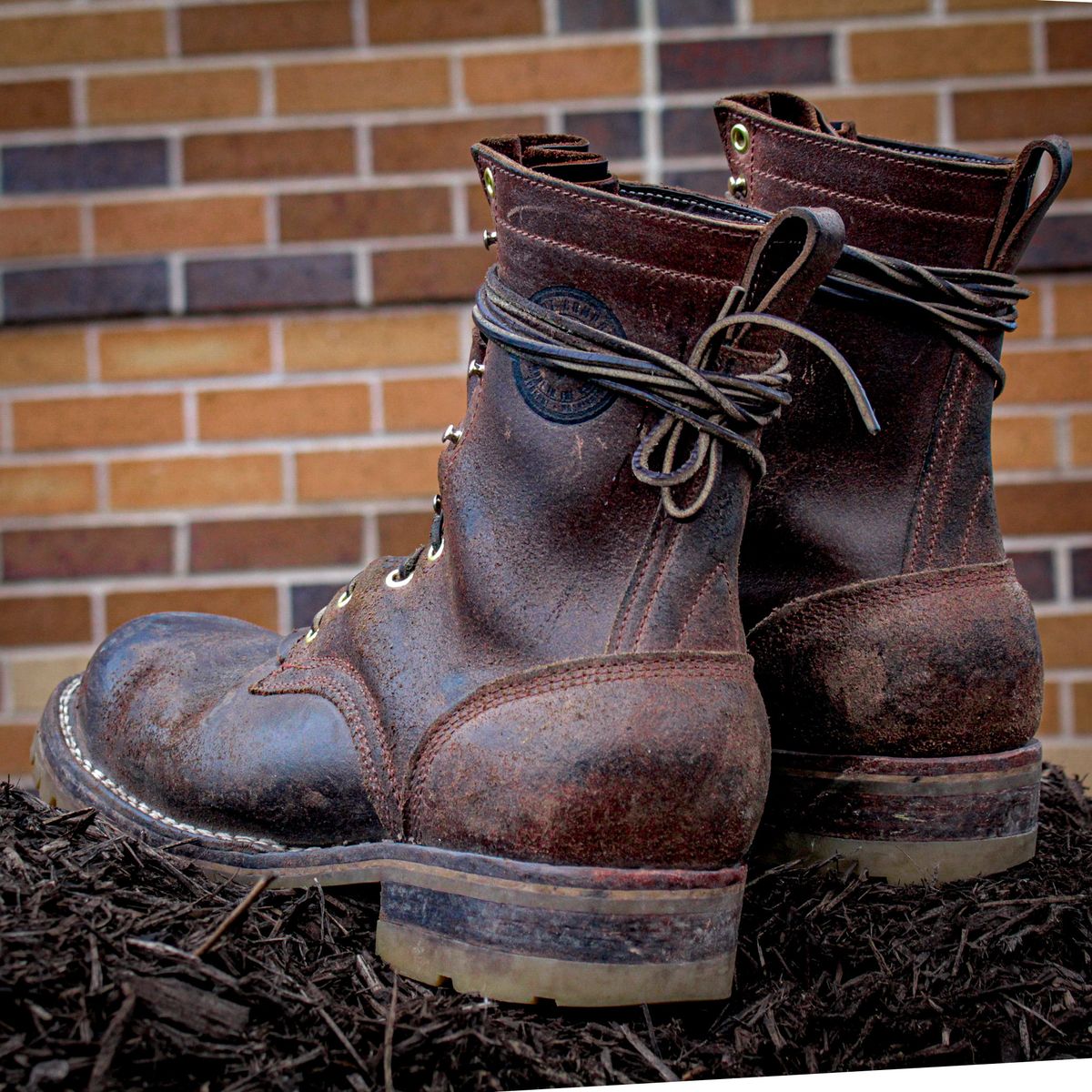 Photo by traceycortez on February 5, 2024 of the Frank's Boots Ground Pounder in Horween Natural Waxed Flesh.
