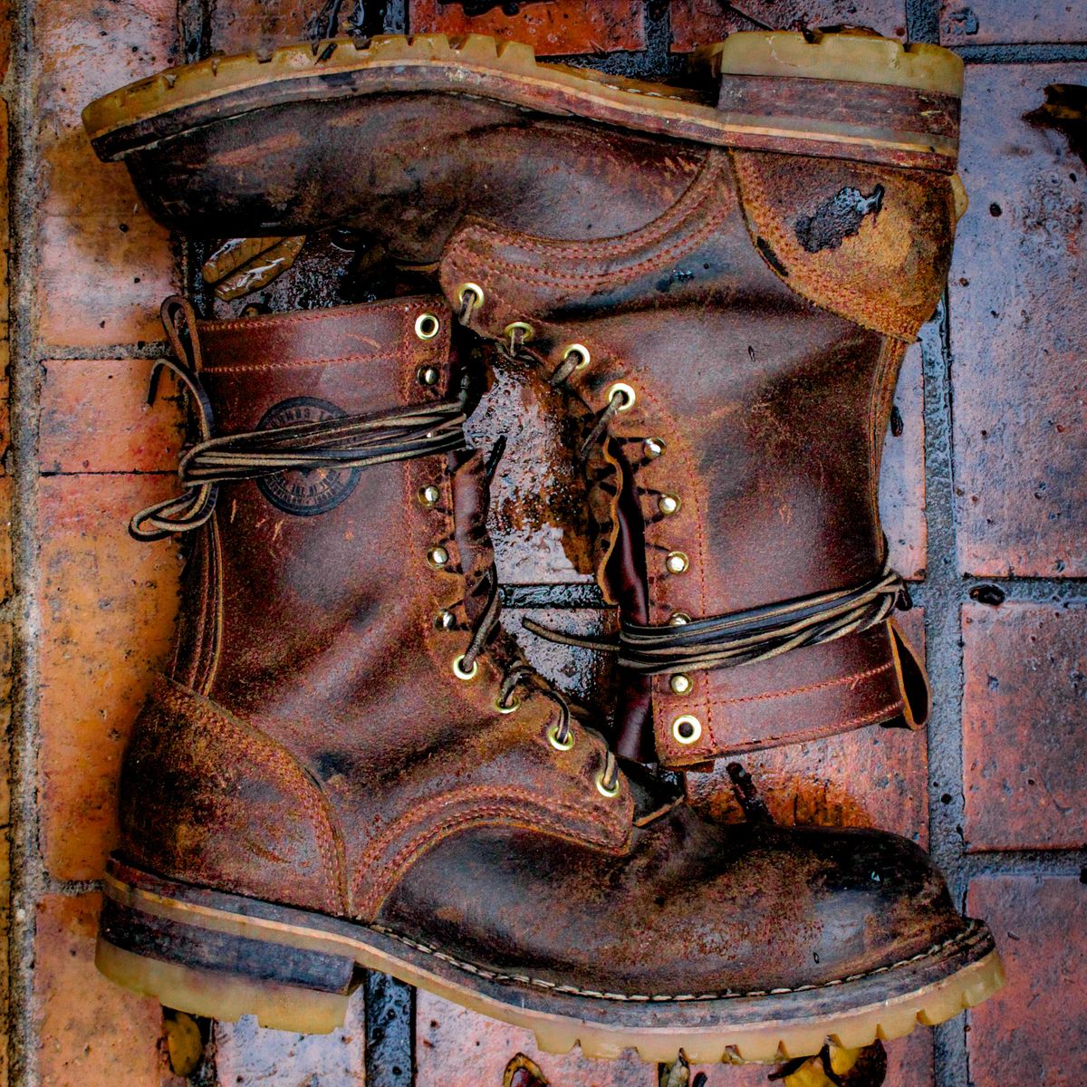 Photo by traceycortez on February 5, 2024 of the Frank's Boots Ground Pounder in Horween Natural Waxed Flesh.