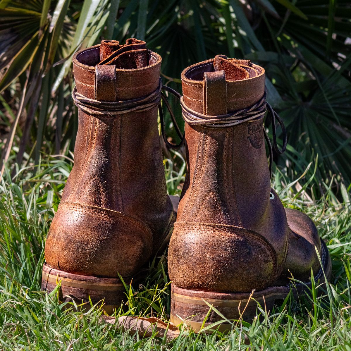 Photo by traceycortez on March 5, 2024 of the Frank's Boots Ground Pounder in Horween Natural Waxed Flesh.