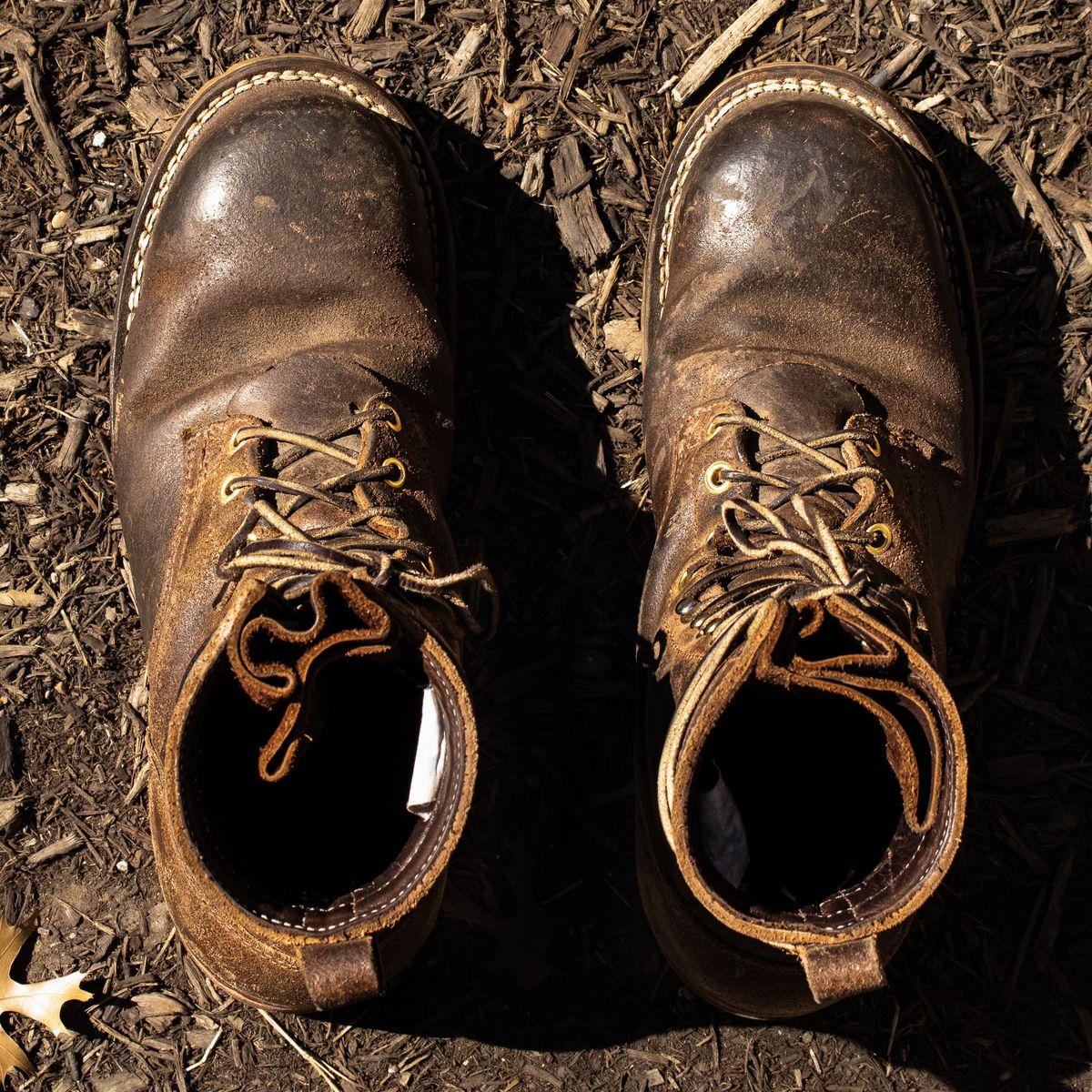 Photo by traceycortez on March 5, 2024 of the Frank's Boots Ground Pounder in Horween Natural Waxed Flesh.
