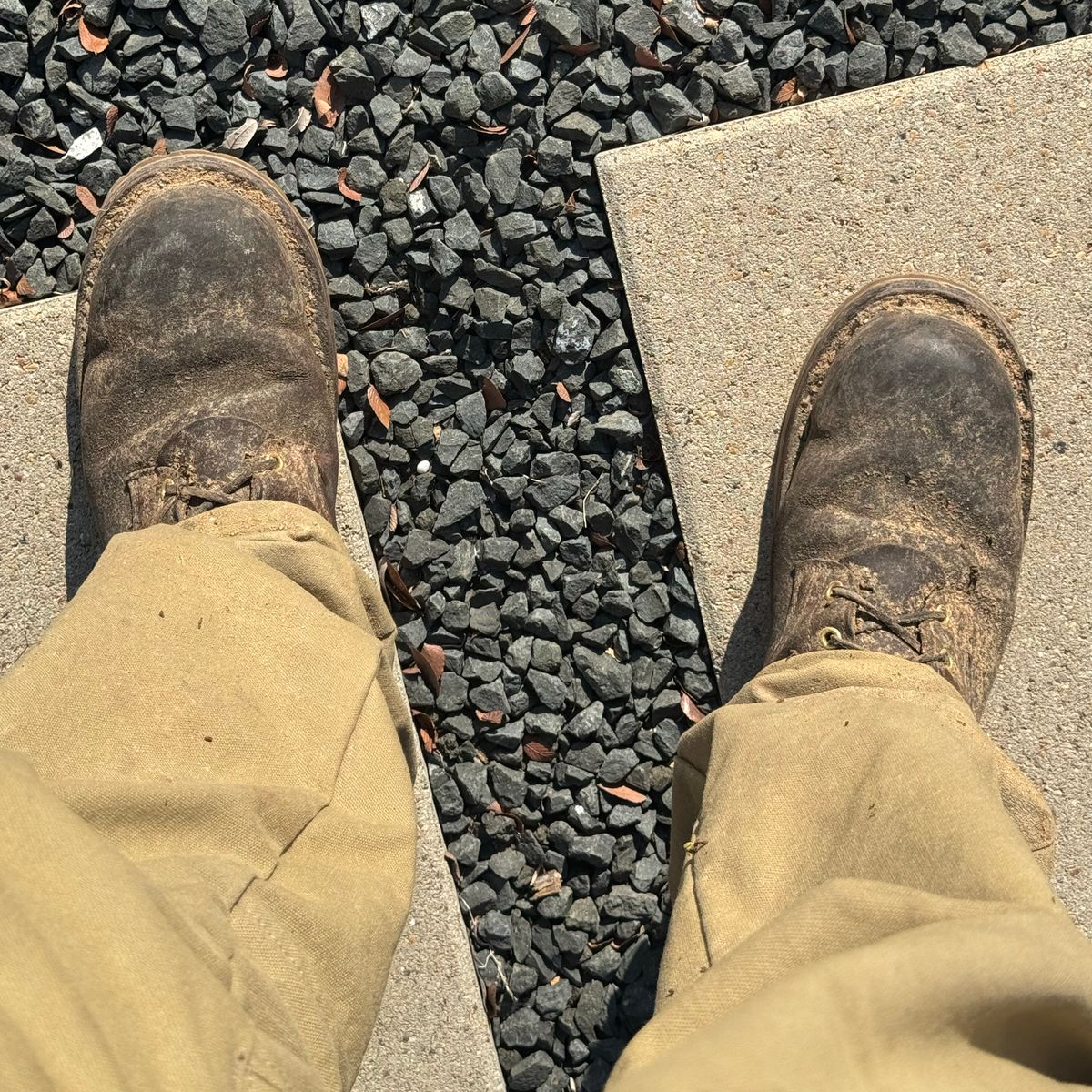 Photo by traceycortez on October 12, 2024 of the Frank's Boots Ground Pounder in Horween Natural Waxed Flesh.