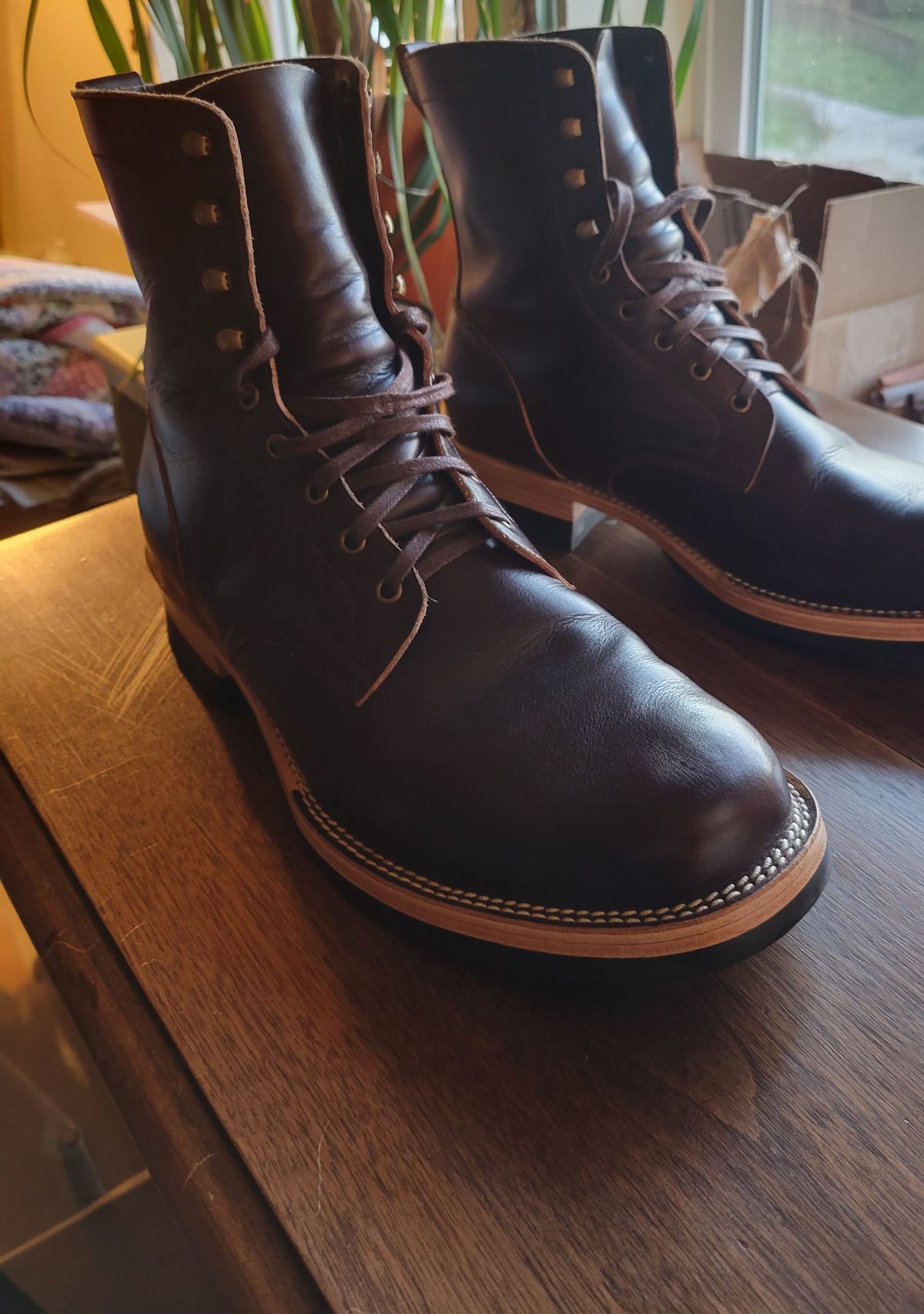 Photo by speedlacer on November 23, 2023 of the Jakkrabbits Field Boots in Indonesian Natural Veg Tan.