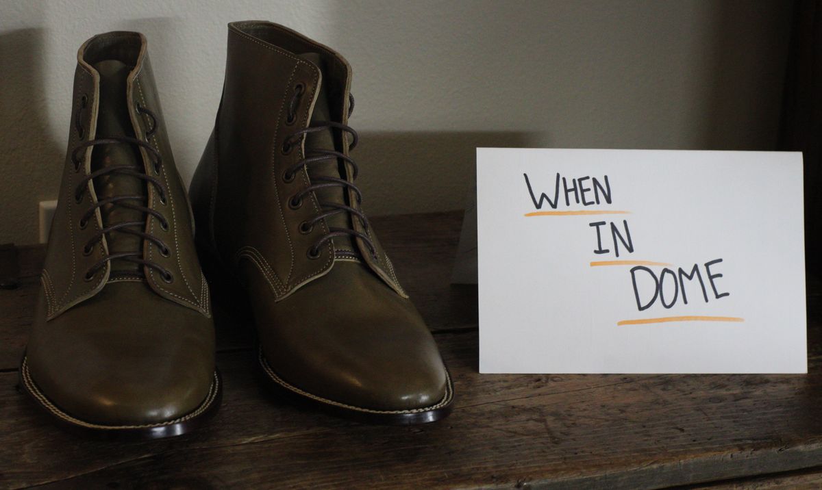 Photo by speedlacer on November 4, 2024 of the Jakkrabbits Officer Boots in Maryam Salvia Horsebutt.