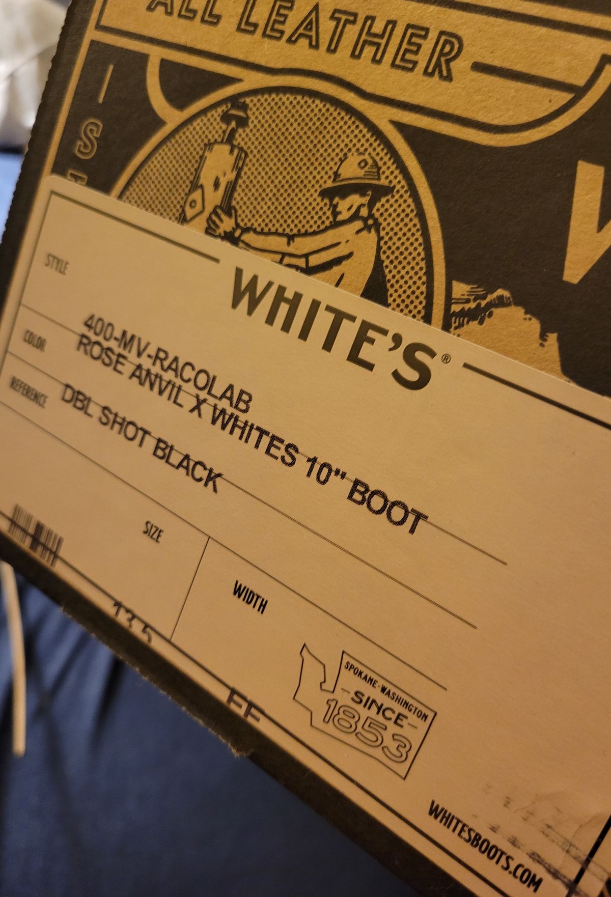 Photo by speedlacer on December 19, 2023 of the White's x Rose Anvil Drifter 2.0 in Seidel Black Double Shot.