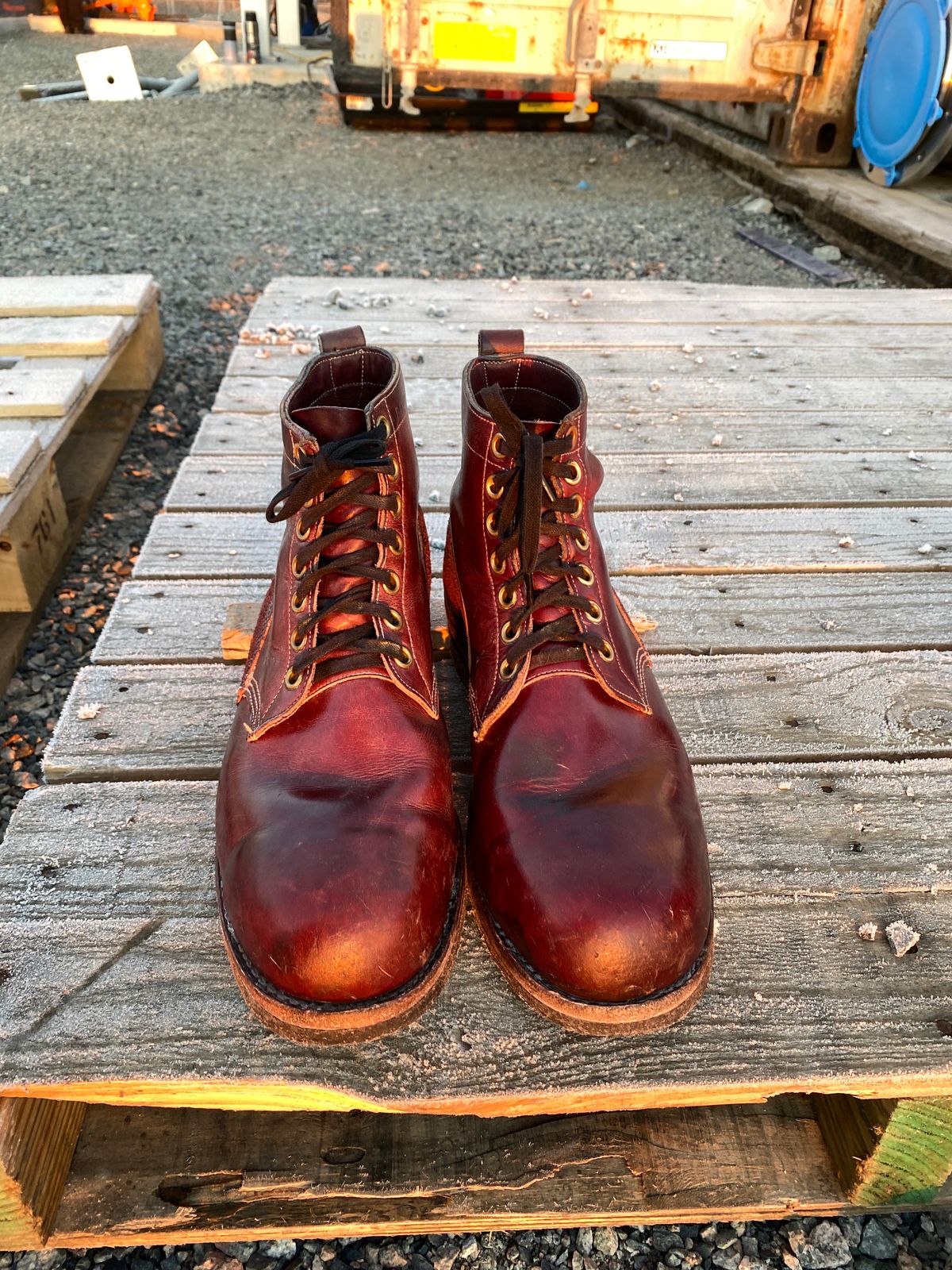 Photo by Benito on December 5, 2022 of the Dayton Boots 9496 Steel Toe in Unknown Leather.