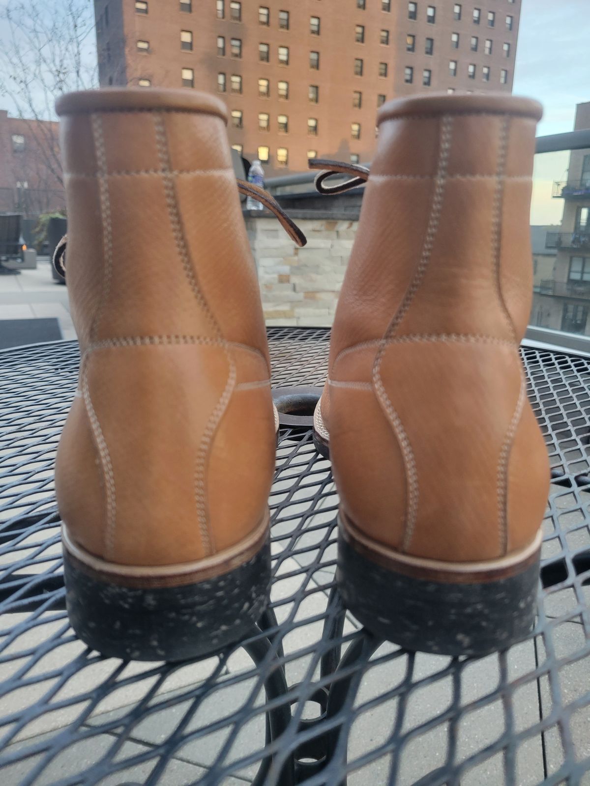 Photo by sacerdos9287 on November 6, 2023 of the Onderhoud LCV02 Monkey Boot in Horween Natural Pioneer Reindeer.