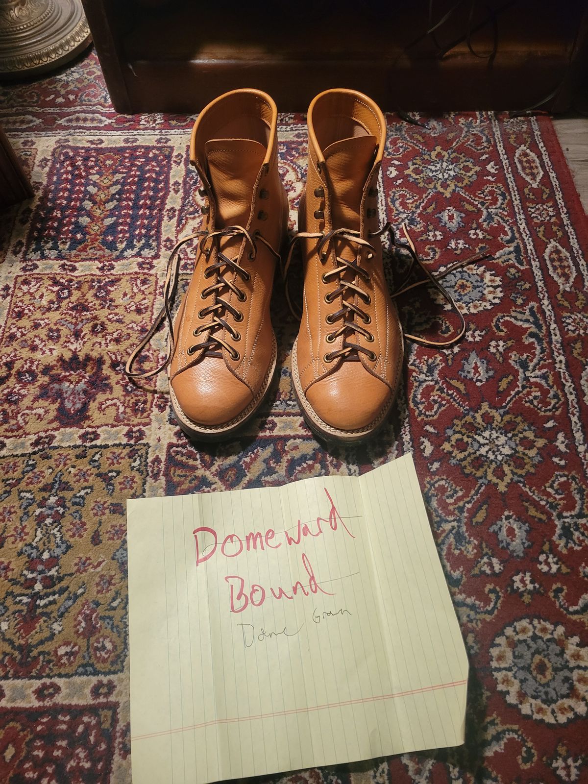 Photo by sacerdos9287 on November 6, 2023 of the Onderhoud LCV02 Monkey Boot in Horween Natural Pioneer Reindeer.