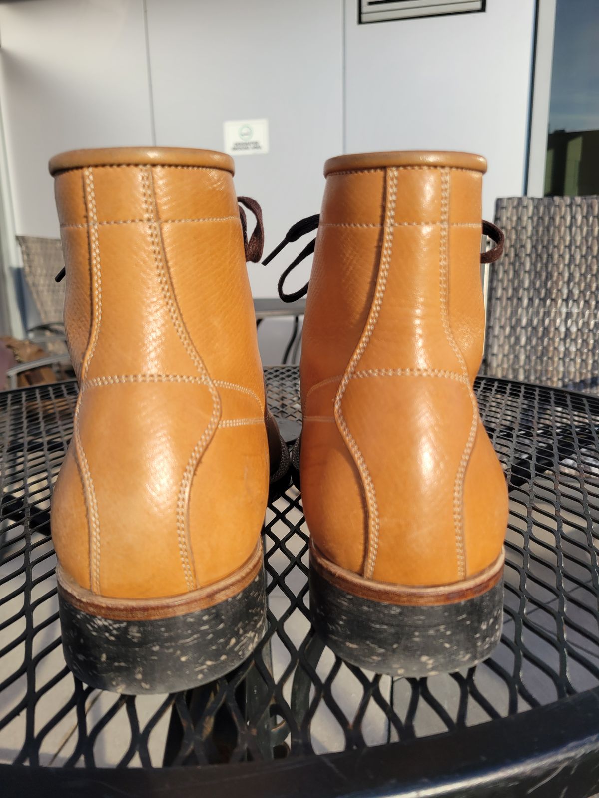 Photo by sacerdos9287 on January 6, 2024 of the Onderhoud LCV02 Monkey Boot in Horween Natural Pioneer Reindeer.