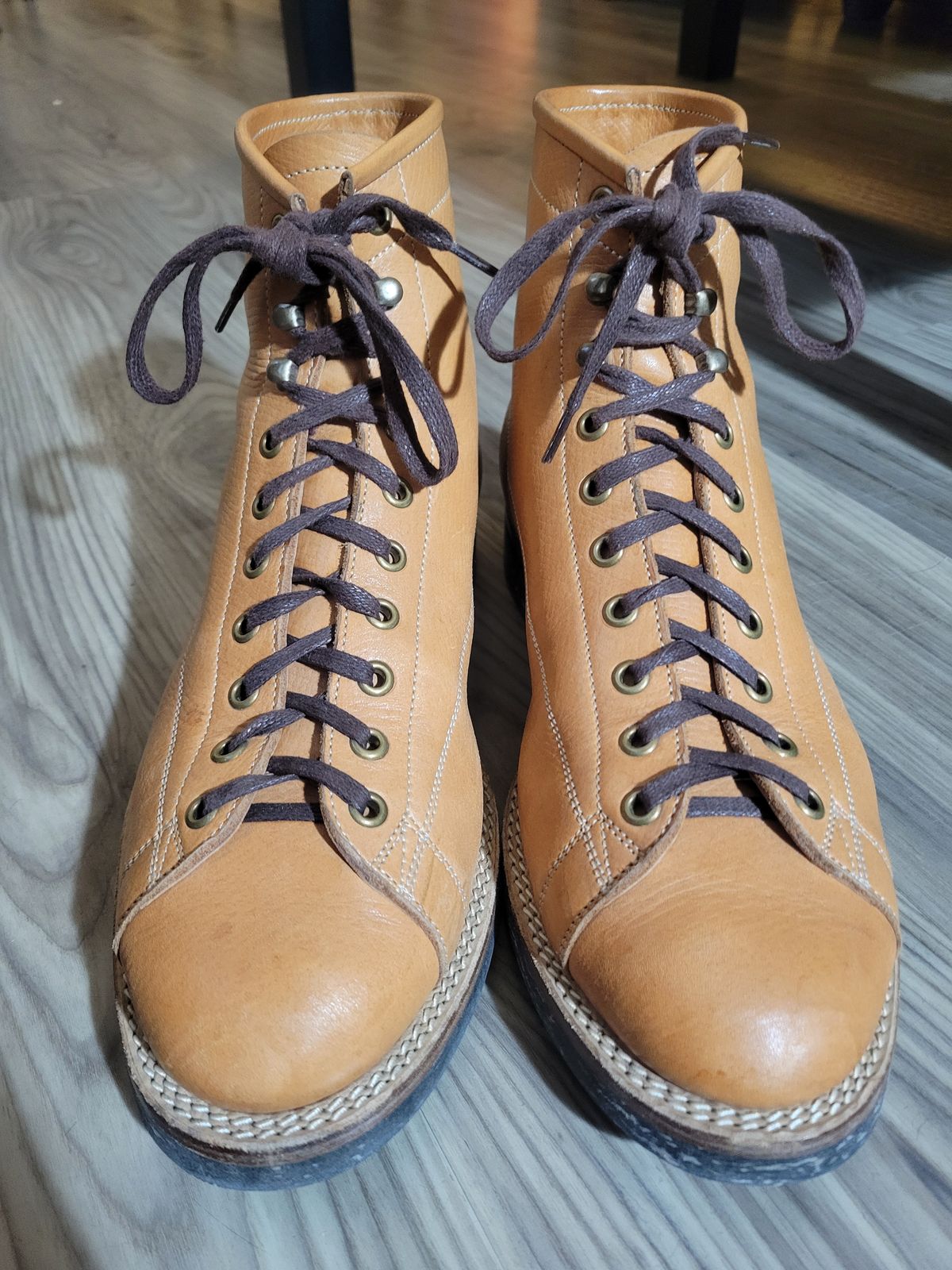 Photo by sacerdos9287 on February 6, 2024 of the Onderhoud LCV02 Monkey Boot in Horween Natural Pioneer Reindeer.