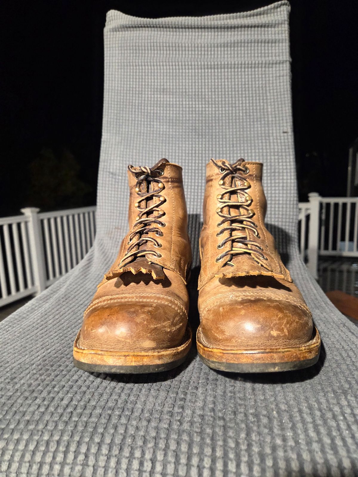 Photo by cherninhvac7997 on November 6, 2025 of the Drew's Boots 6-Inch Contractor in Rowdy Smooth.