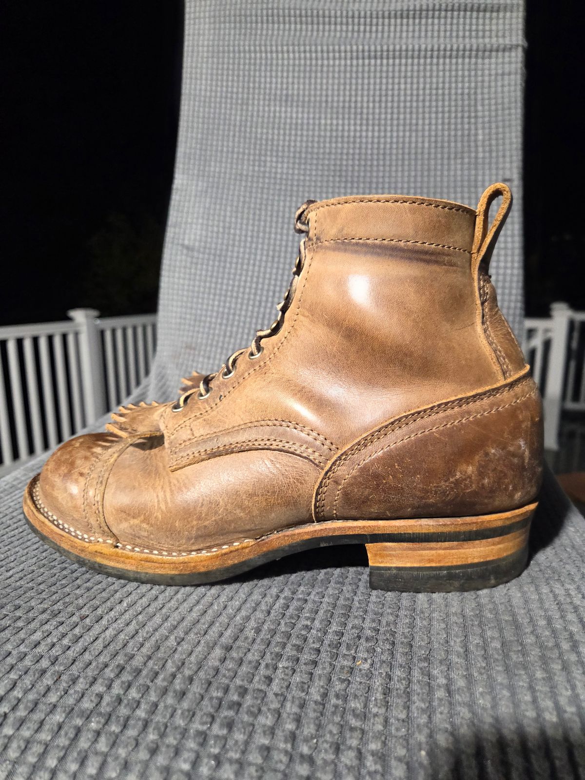 Photo by cherninhvac7997 on November 6, 2025 of the Drew's Boots 6-Inch Contractor in Rowdy Smooth.