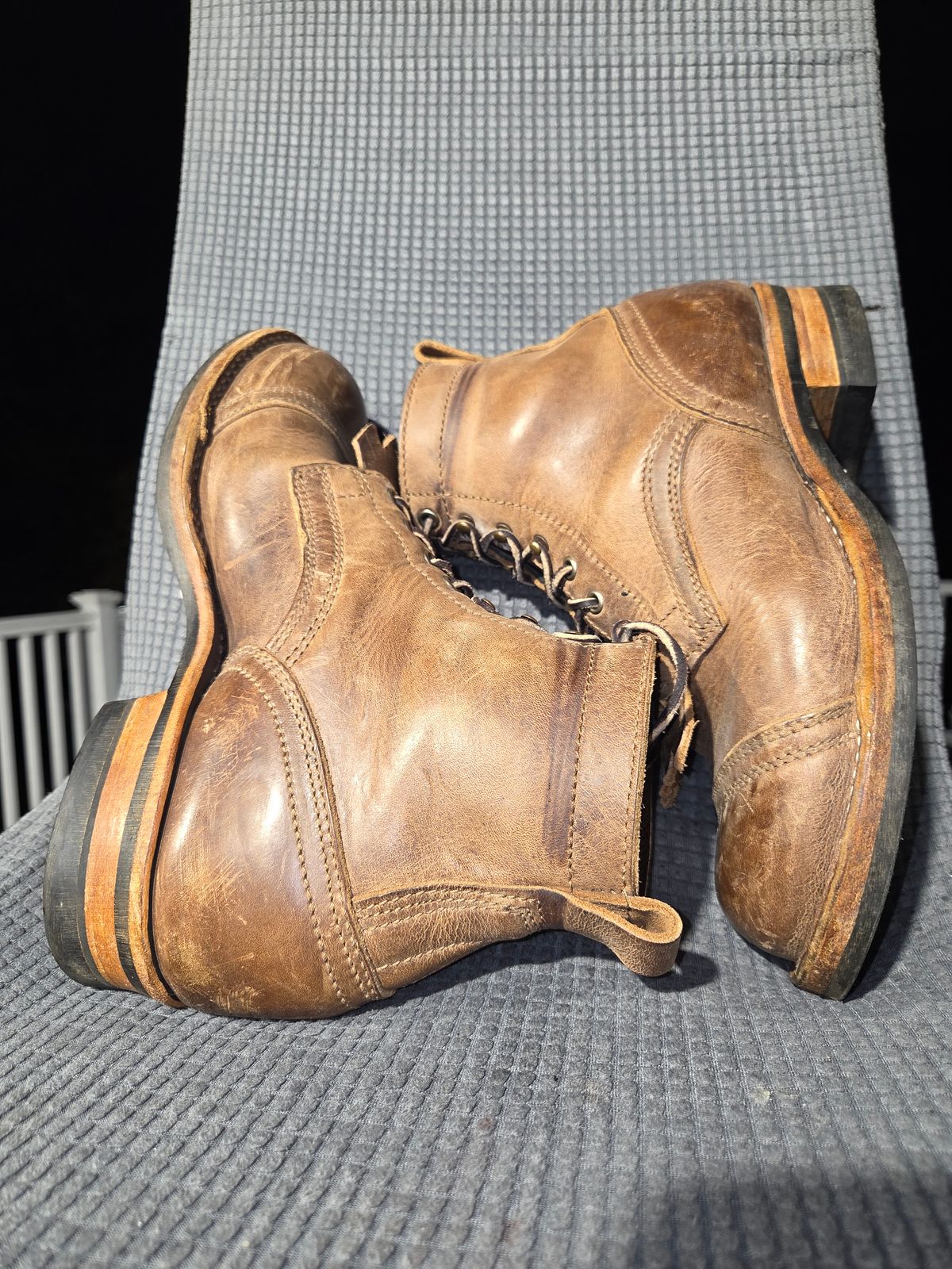 Photo by cherninhvac7997 on November 6, 2025 of the Drew's Boots 6-Inch Contractor in Rowdy Smooth.