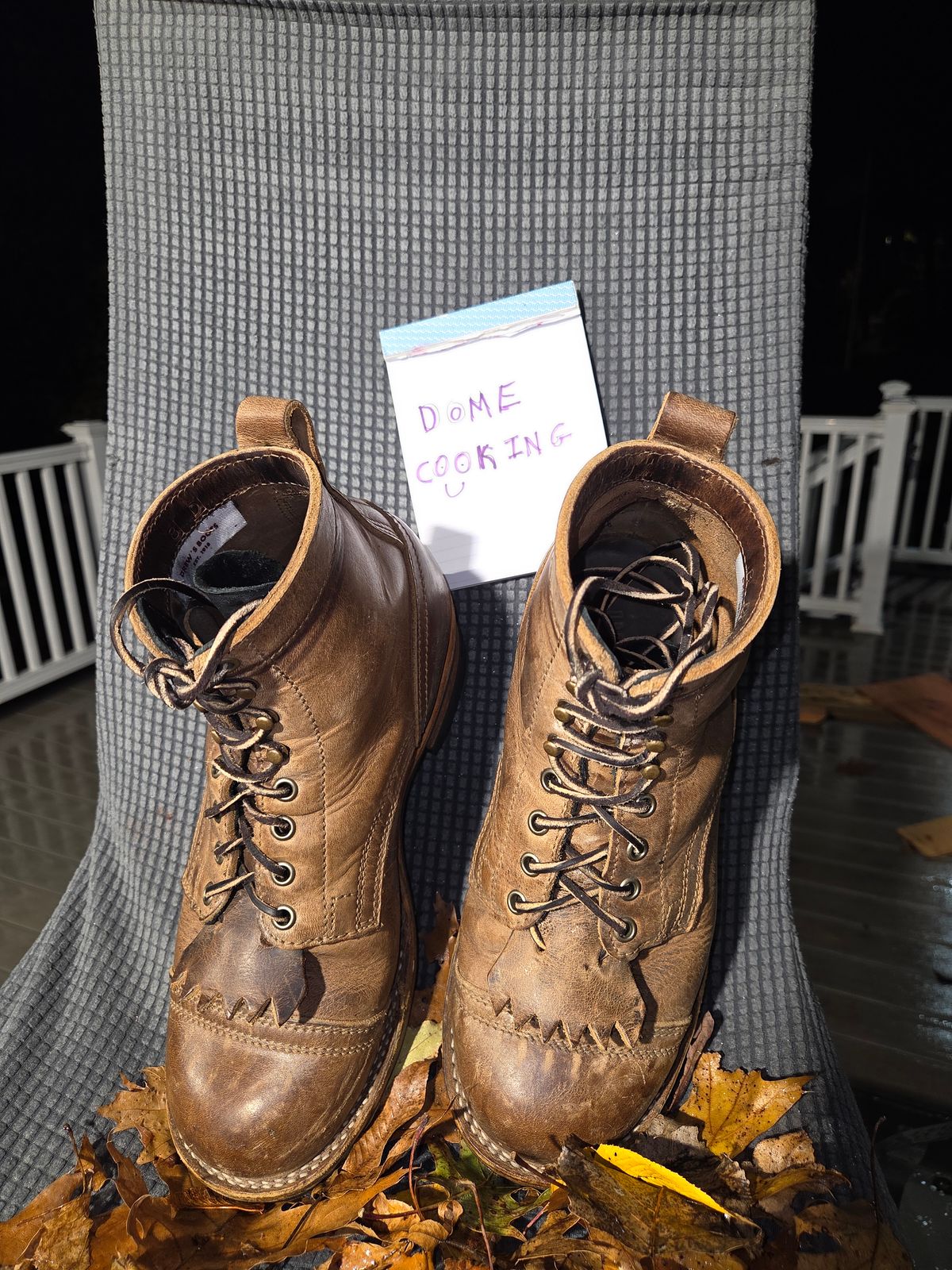 Photo by cherninhvac7997 on November 6, 2025 of the Drew's Boots 6-Inch Contractor in Rowdy Smooth.