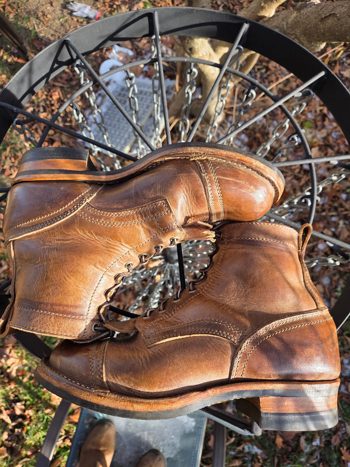 Photo by cherninhvac7997 on December 5, 2025 of the Drew's Boots 6-Inch Contractor in Rowdy Smooth.