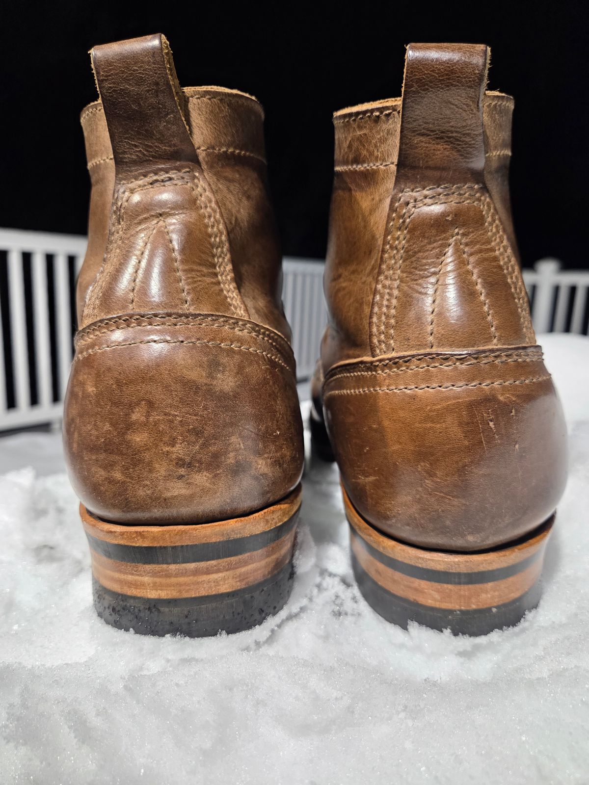 Photo by cherninhvac7997 on January 6, 2026 of the Drew's Boots 6-Inch Contractor in Rowdy Smooth.